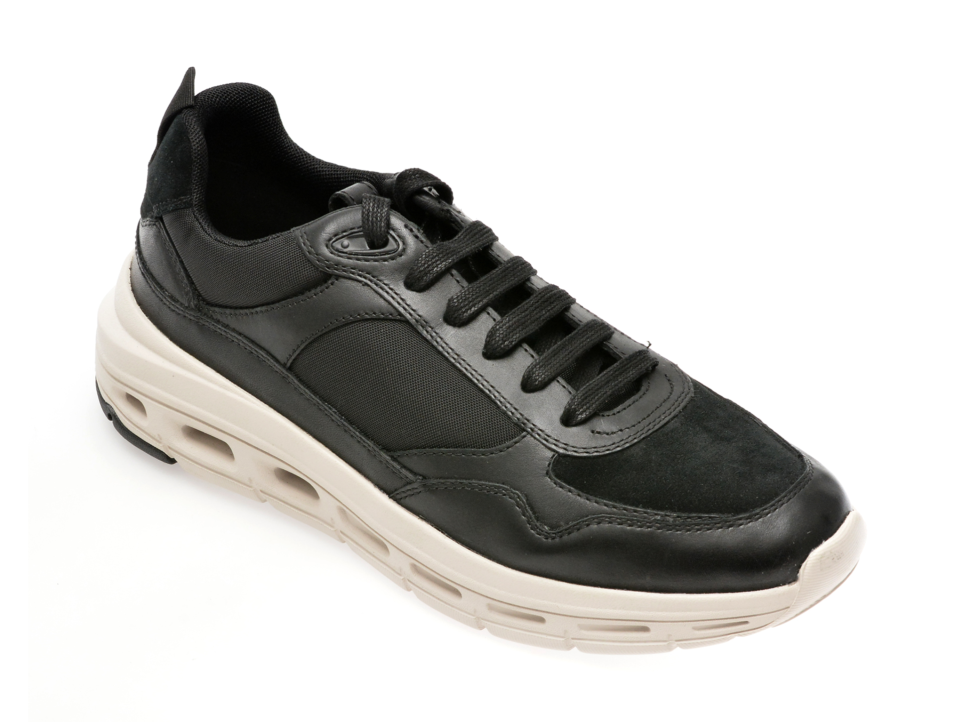 Pantofi GEOX negri, U36FQA, din material textil