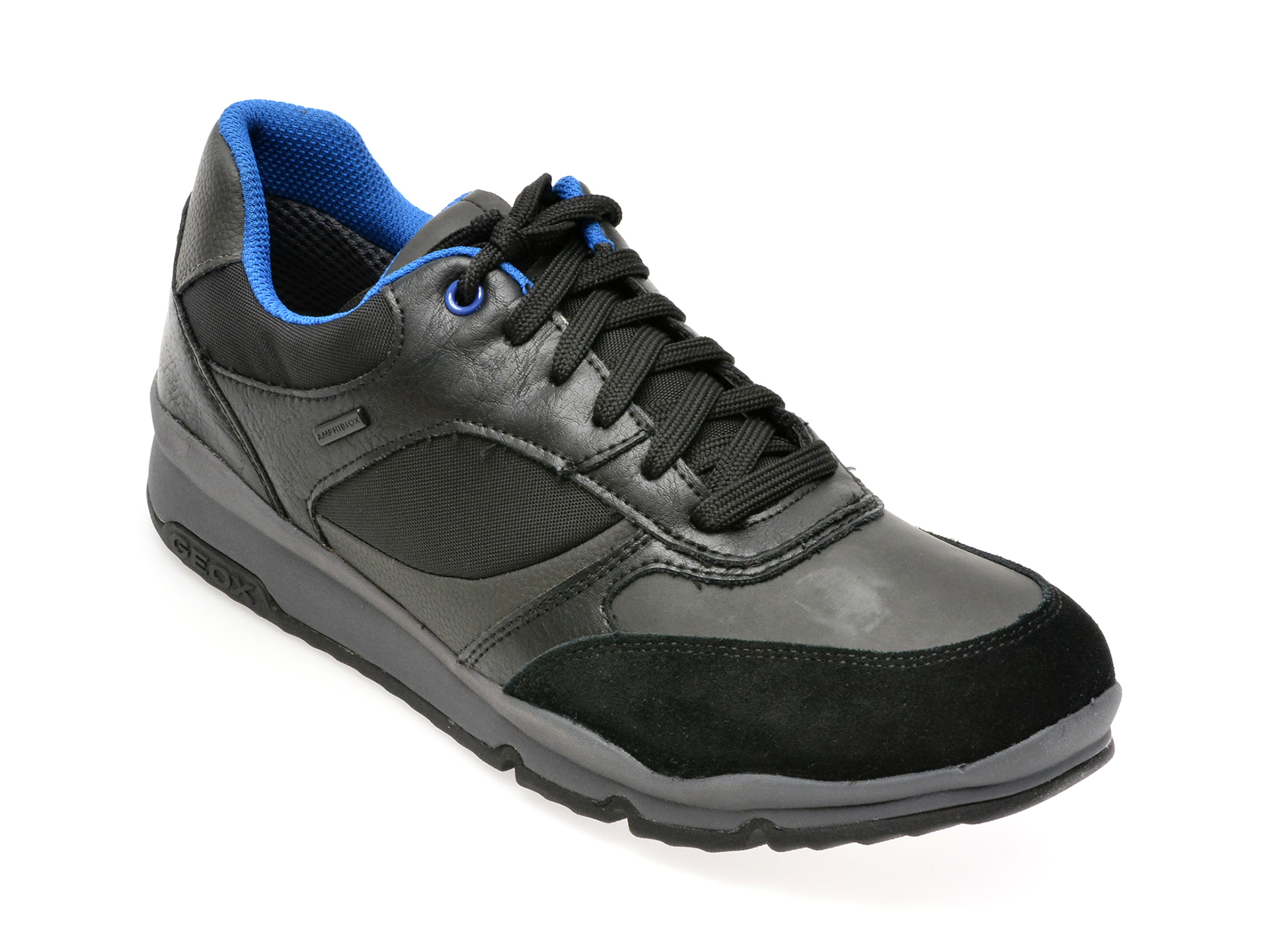 Pantofi GEOX negri, U36S7A, din piele ecologica /barbati/pantofi imagine noua