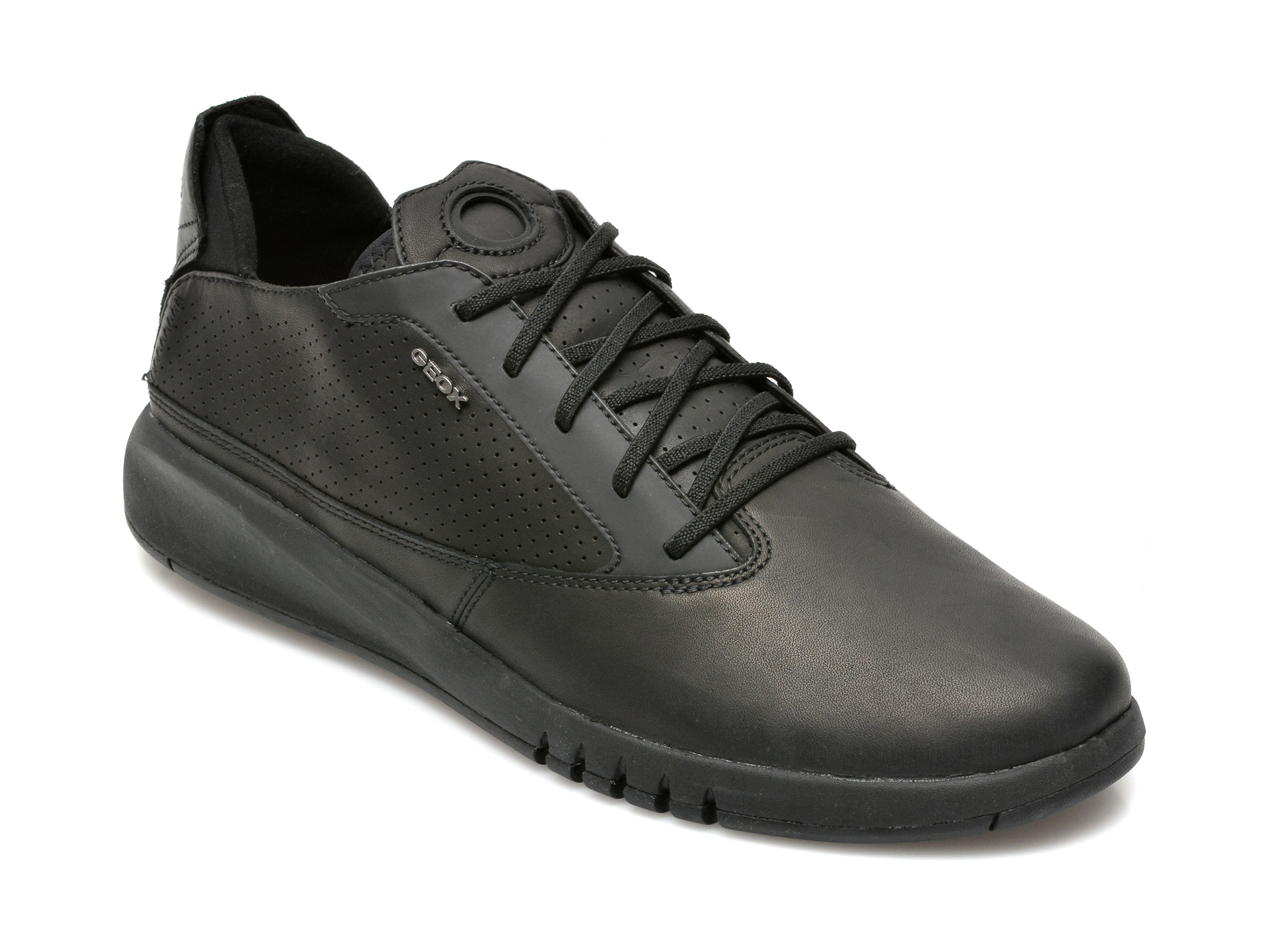 Pantofi GEOX negri, U927FA, din piele naturala Geox imagine noua 2022