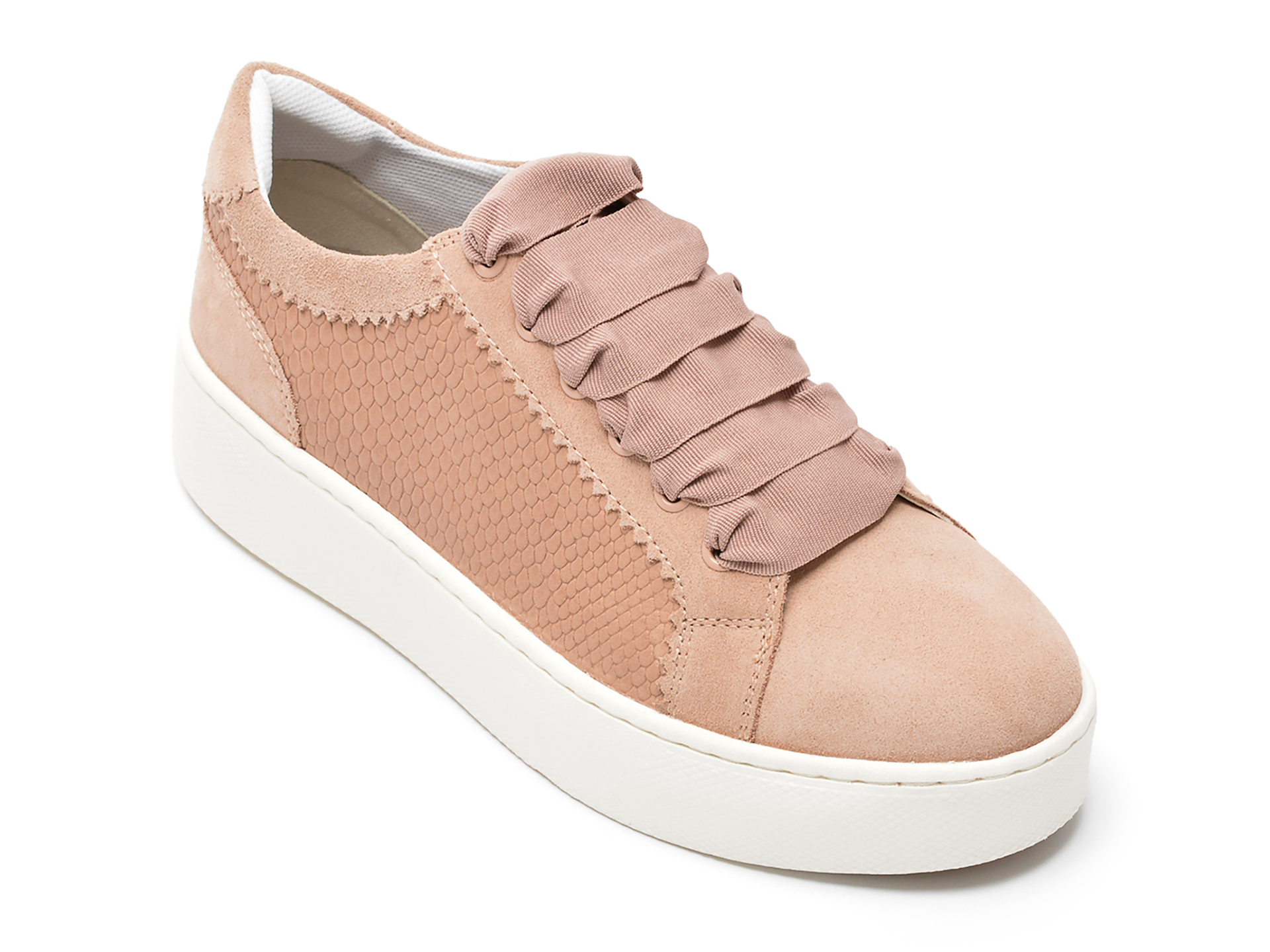 Pantofi GEOX roz, D25QXC, din piele intoarsa /femei/pantofi imagine noua
