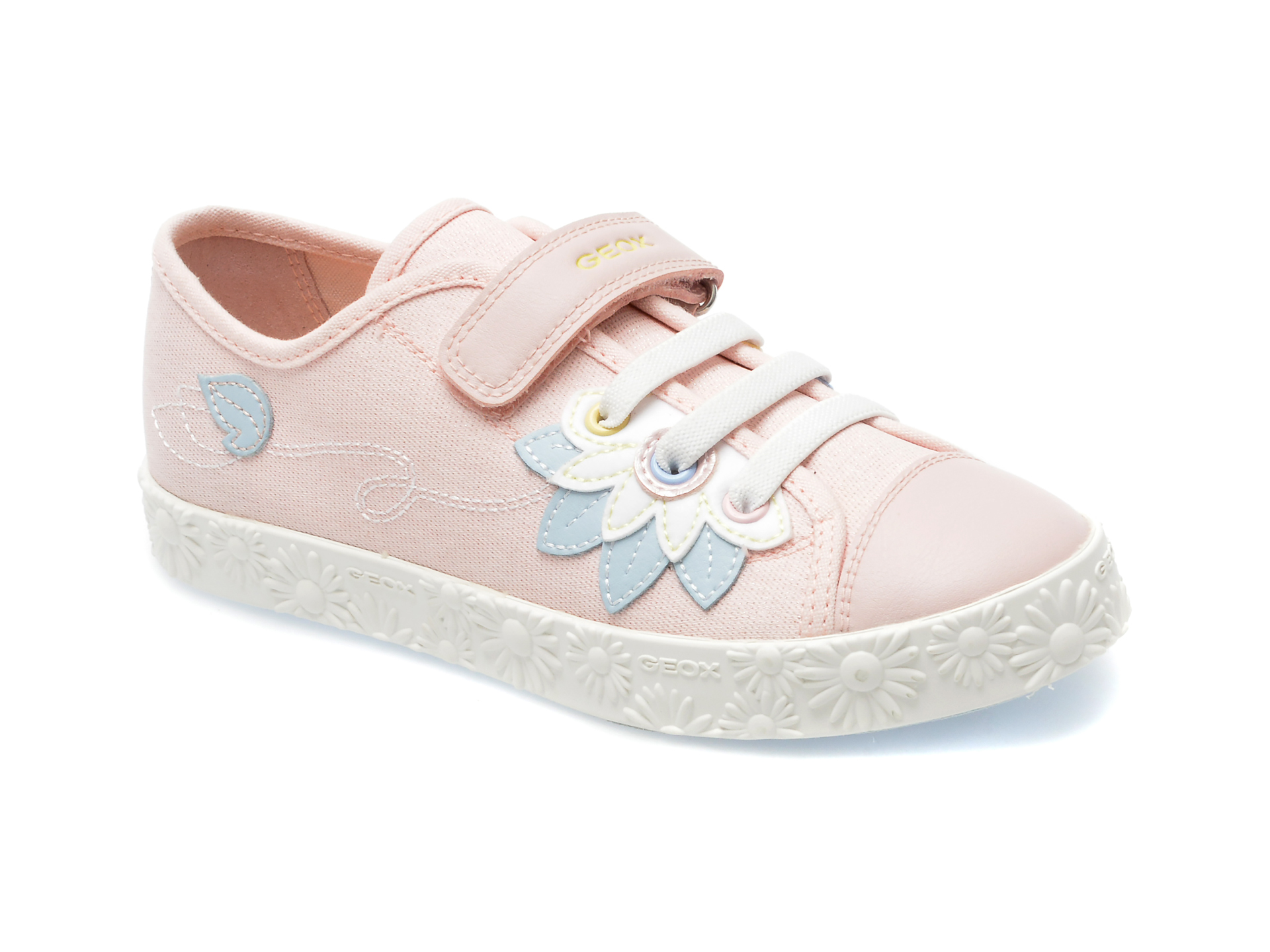Pantofi GEOX roz, J3504A, din material textil copii 2023-09-28