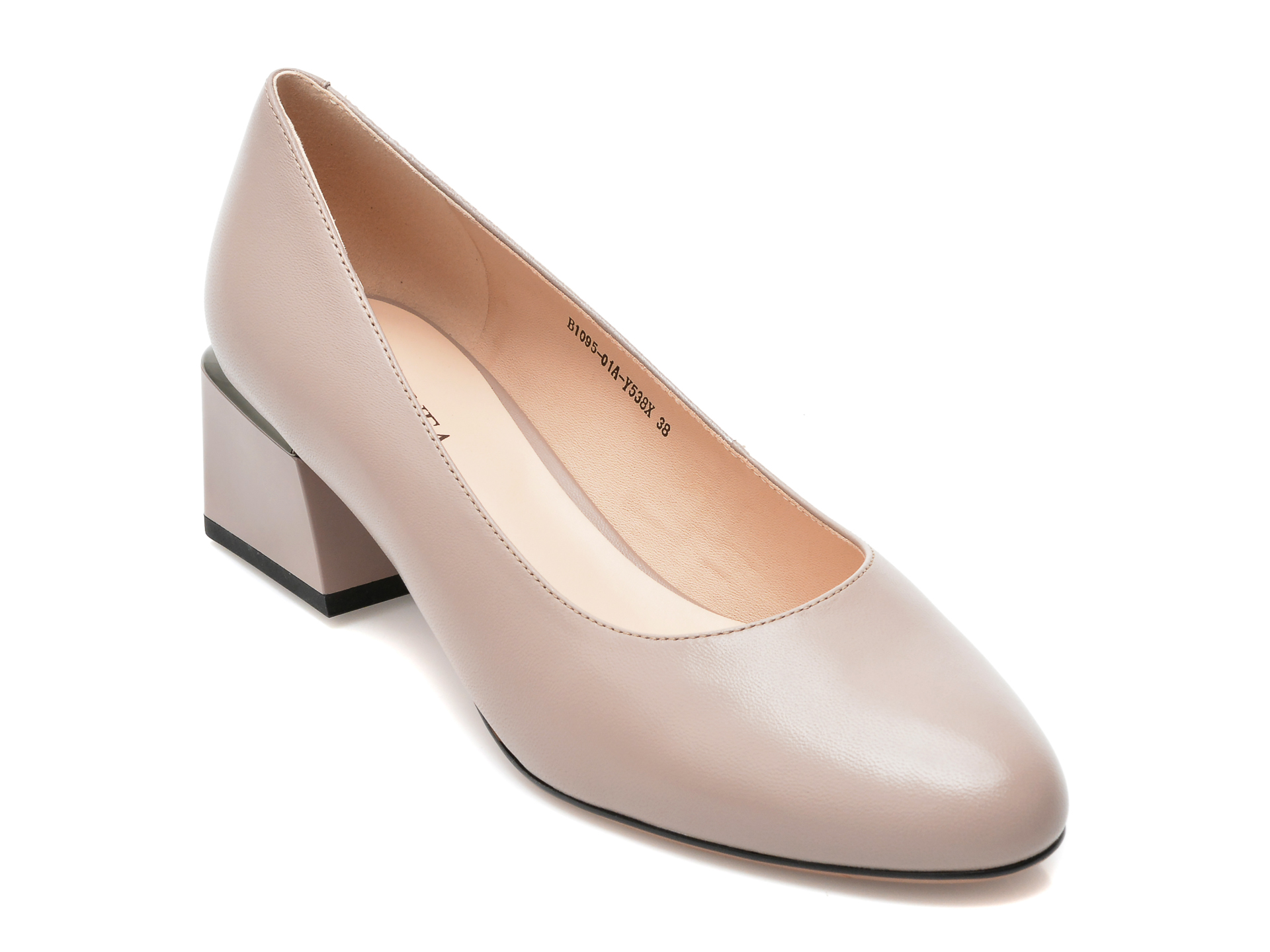Pantofi GERONEA gri, 109501A, din piele naturala /femei/pantofi imagine noua