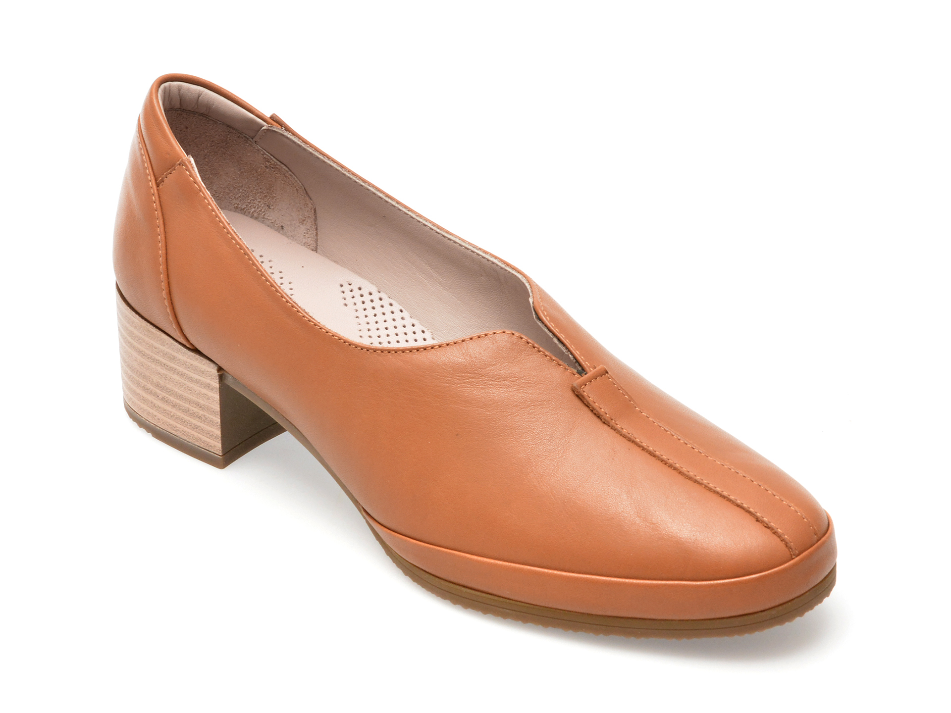 Pantofi GOLD DEER maro, 105169, din piele naturala