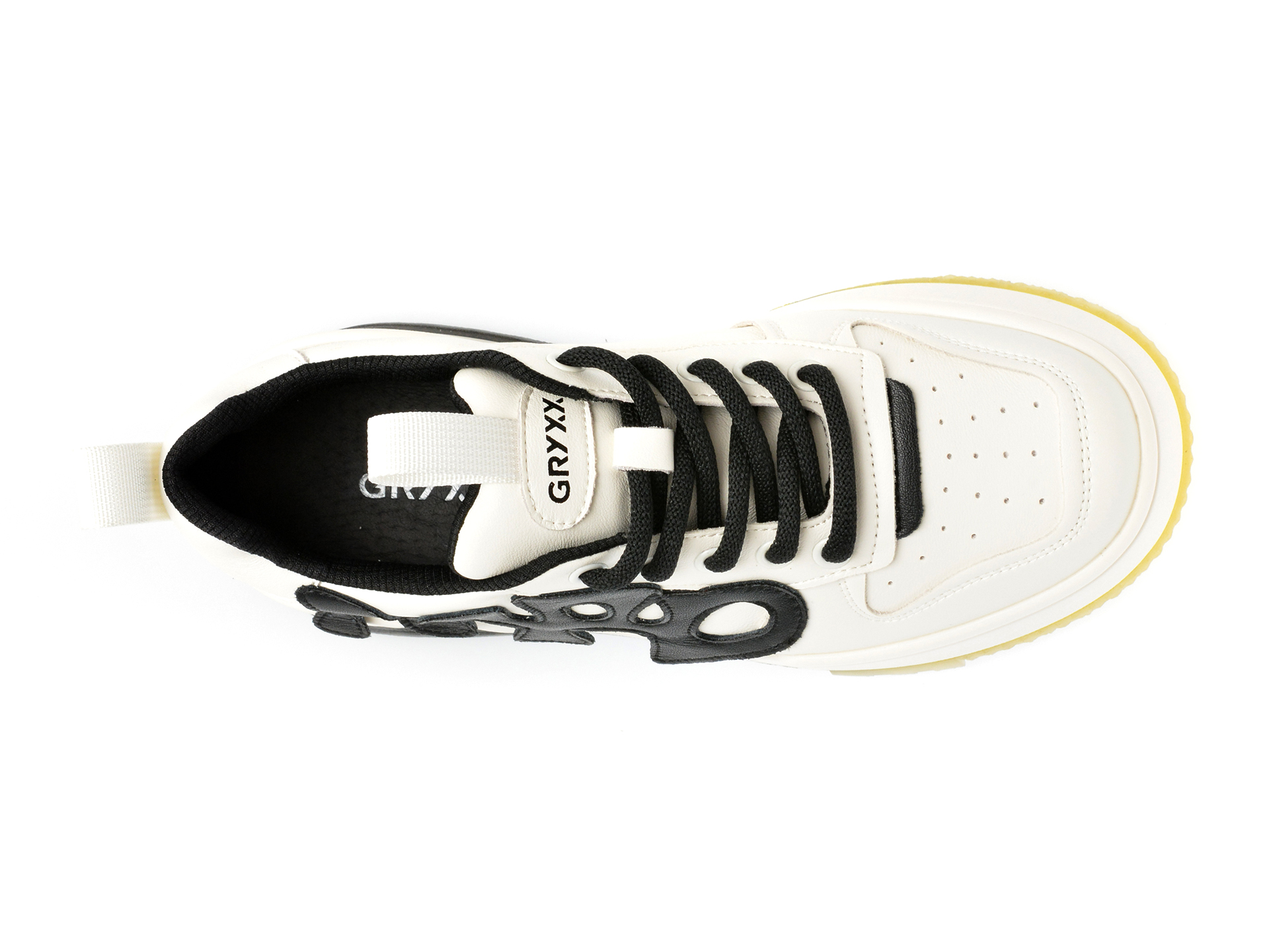 Poze Pantofi GRYXX alb-negru, 236, din piele naturala otter.ro