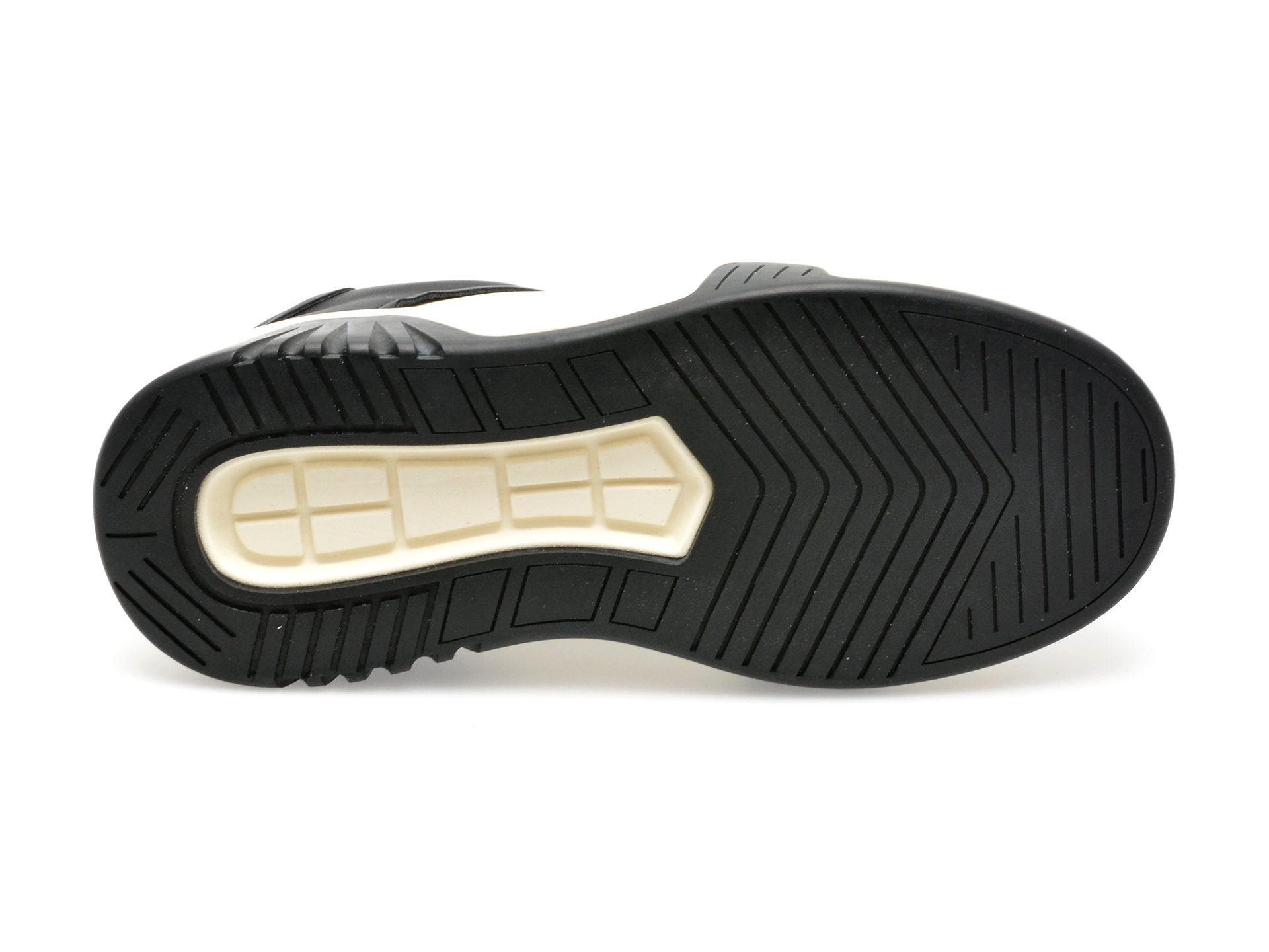 Pantofi GRYXX alb-negru, 3905, din piele naturala