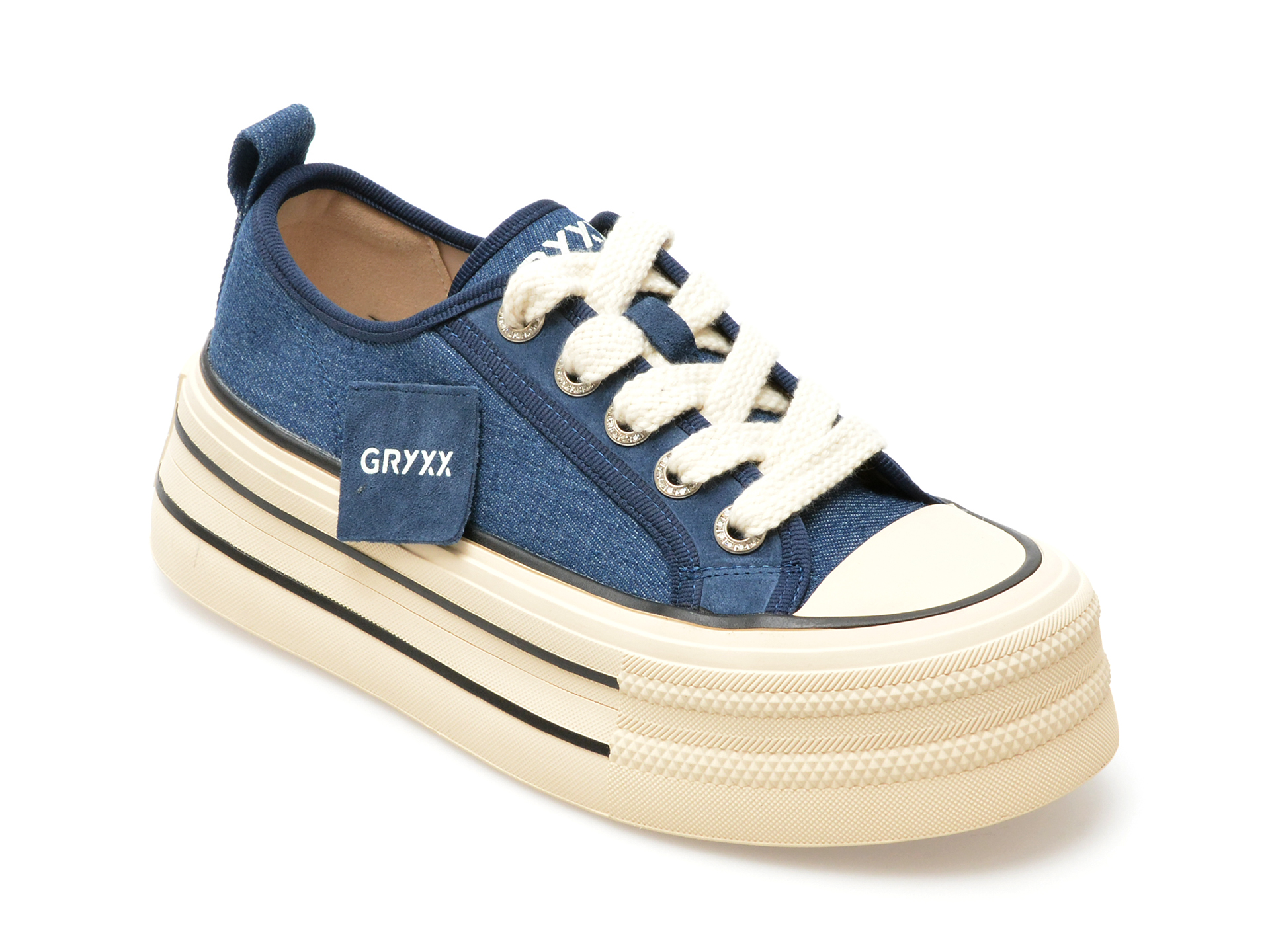 Pantofi GRYXX albastri, 3013, din material textil