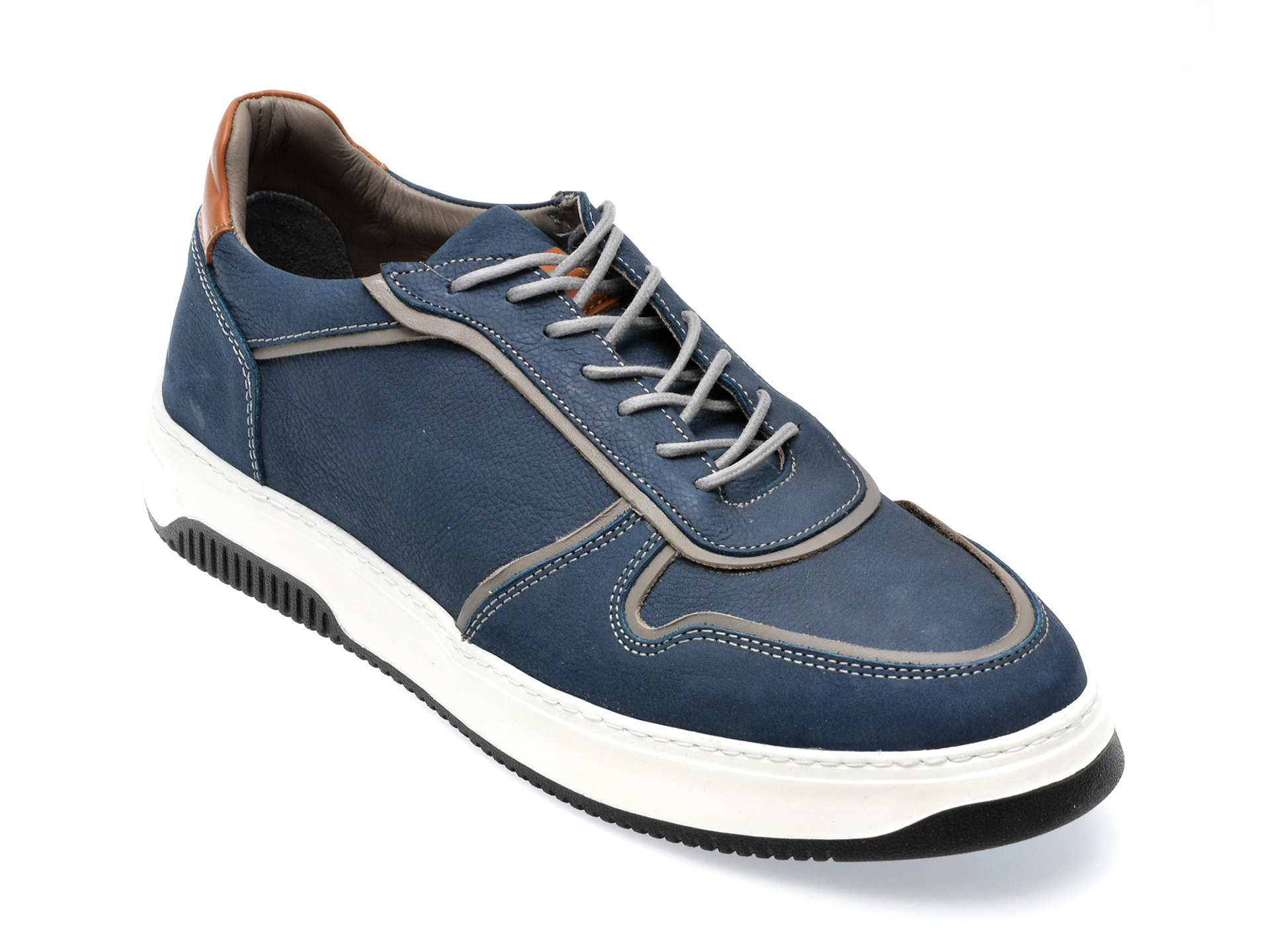 Pantofi GRYXX albastri, M6804, din nabuc BARBATI 2023-06-04