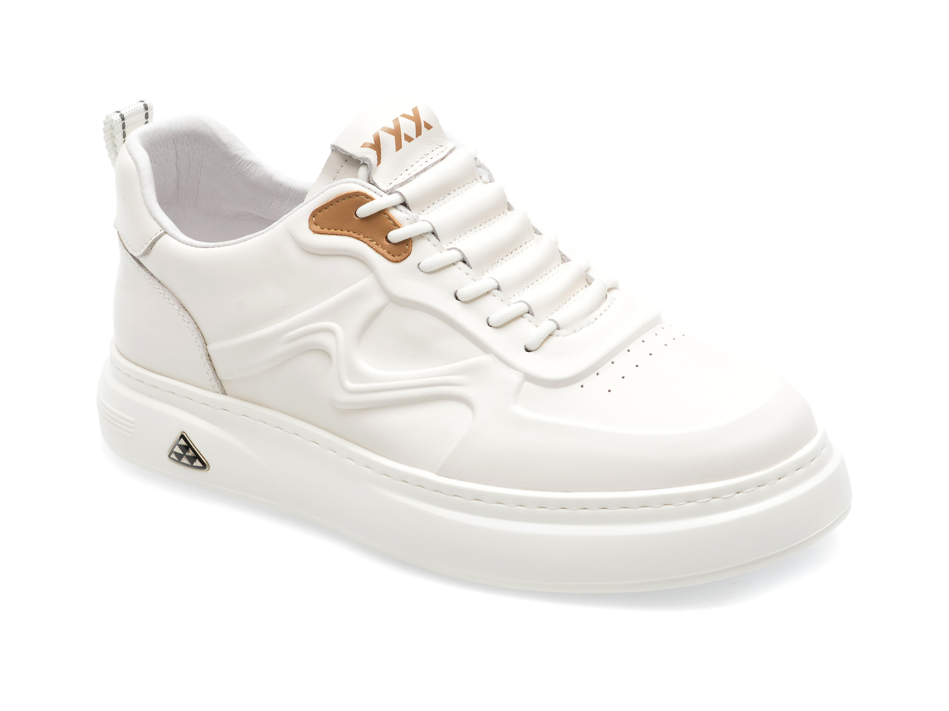 Pantofi GRYXX albi, 3151, din piele naturala