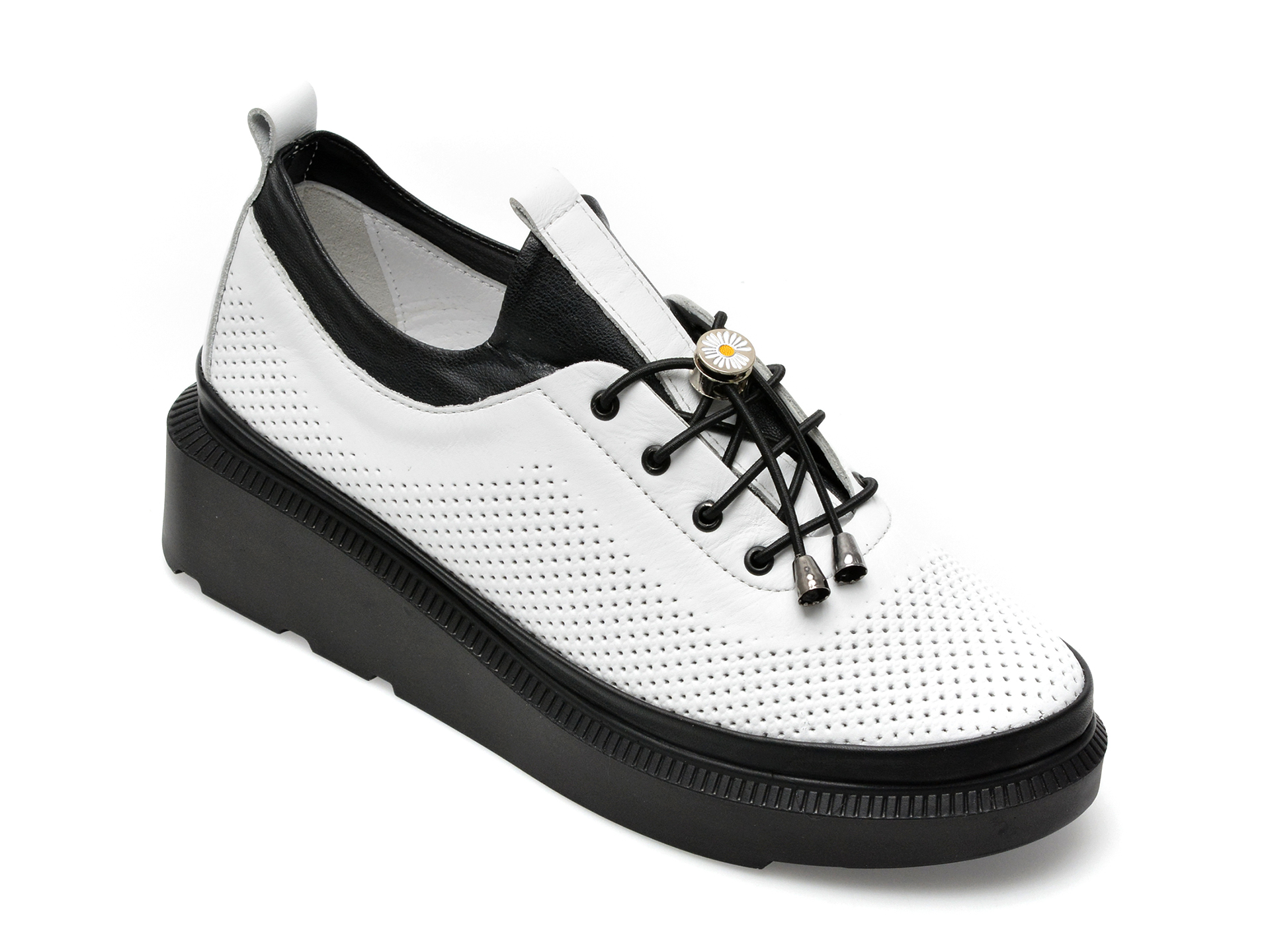 Pantofi GRYXX albi, 383207, din piele naturala