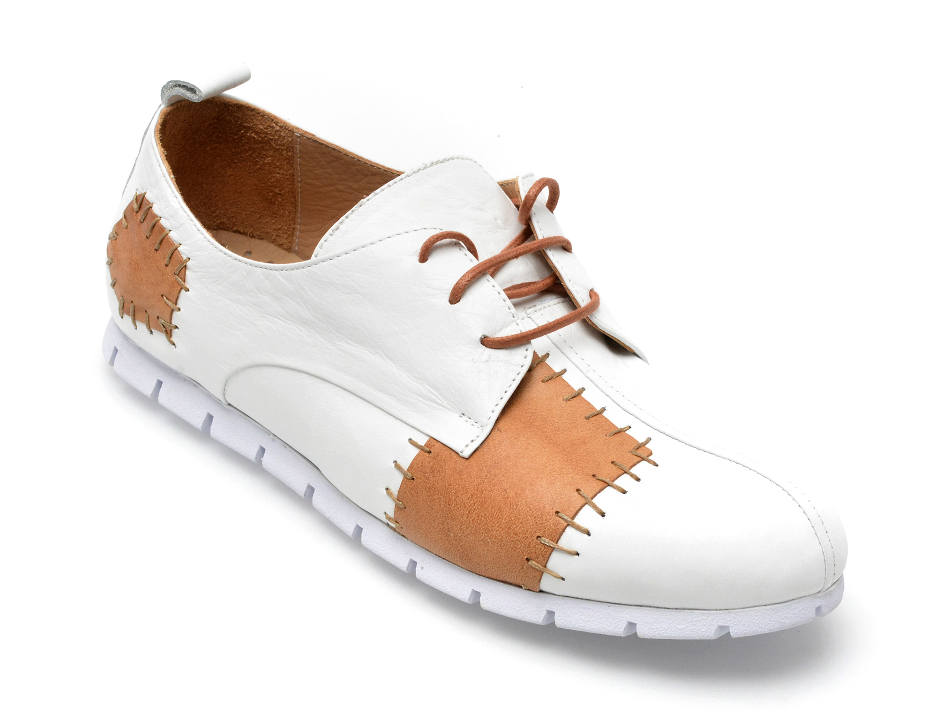 Pantofi GRYXX albi, 725998, din piele naturala