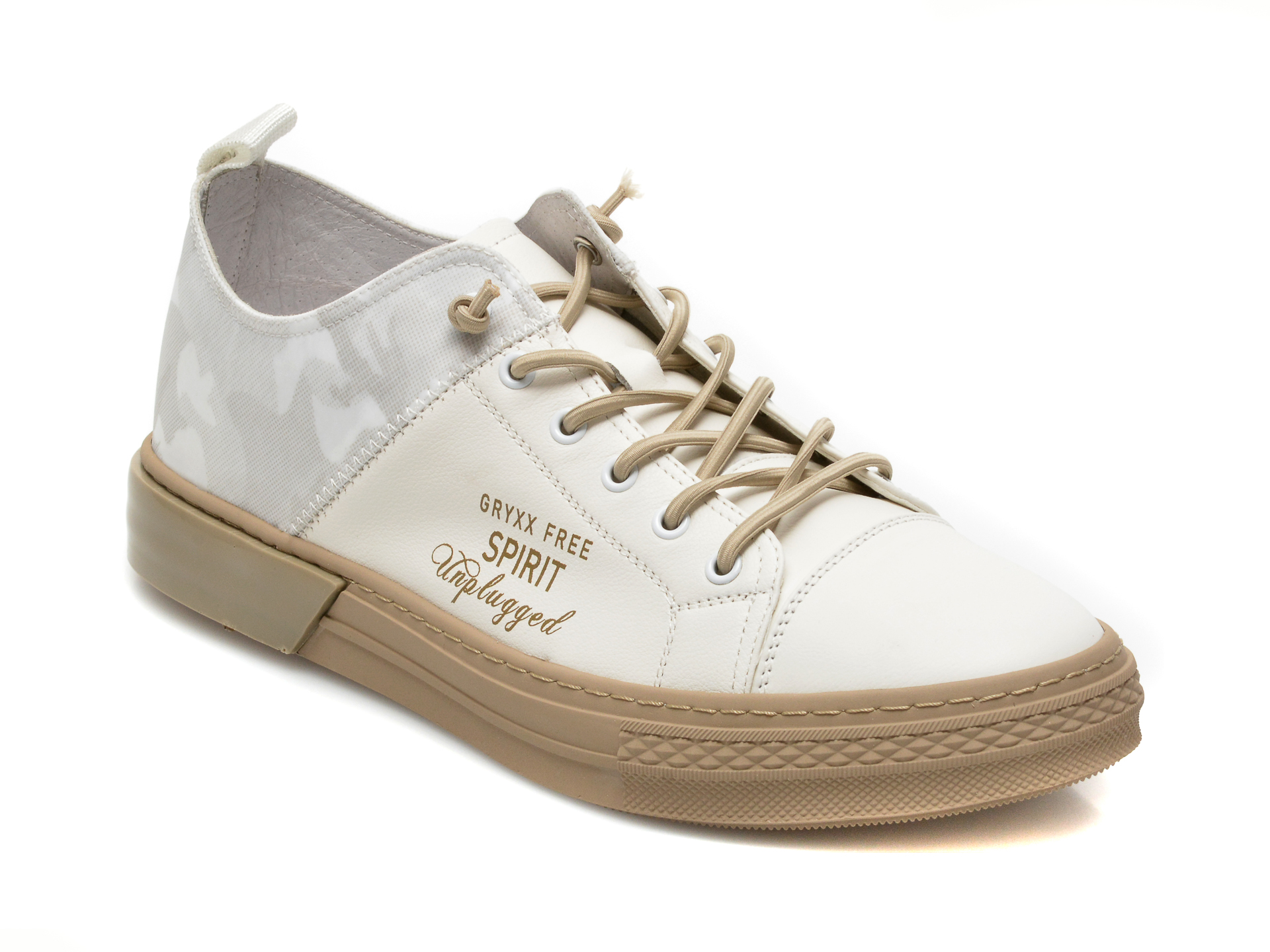 Pantofi GRYXX albi, 8110, din piele naturala /barbati/pantofi