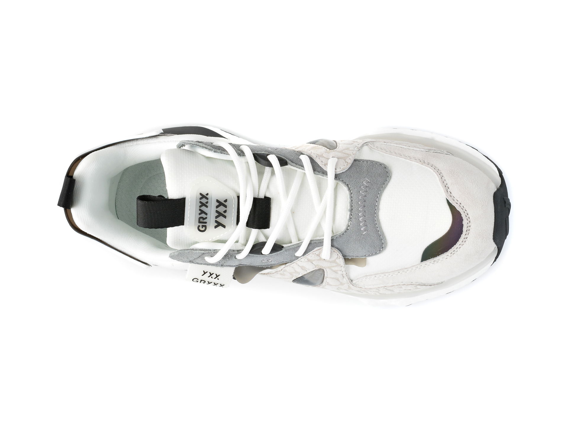 Poze Pantofi GRYXX albi, 91013, din material textil si piele intoarsa otter.ro