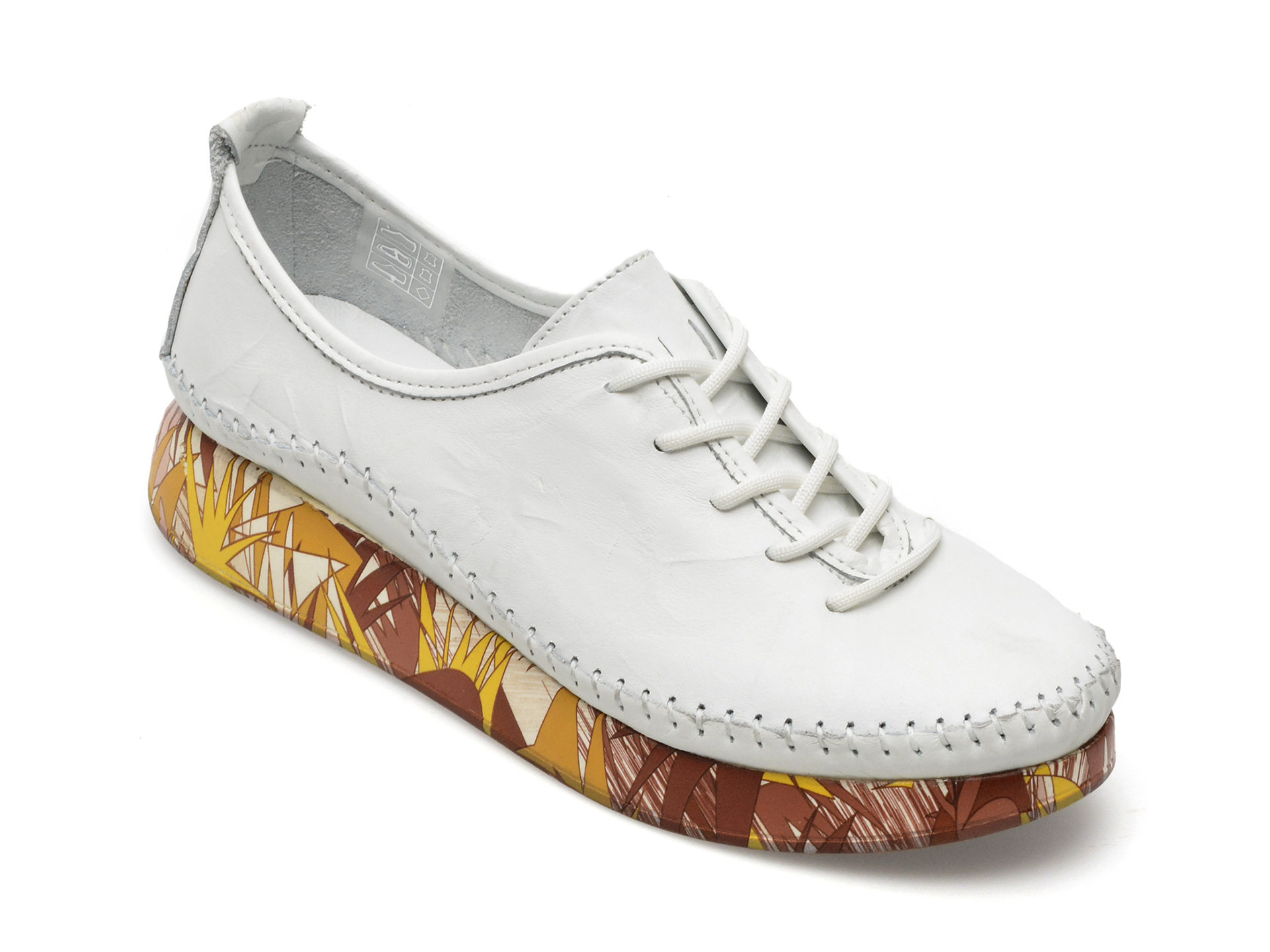 Pantofi GRYXX albi, 94381, din piele naturala