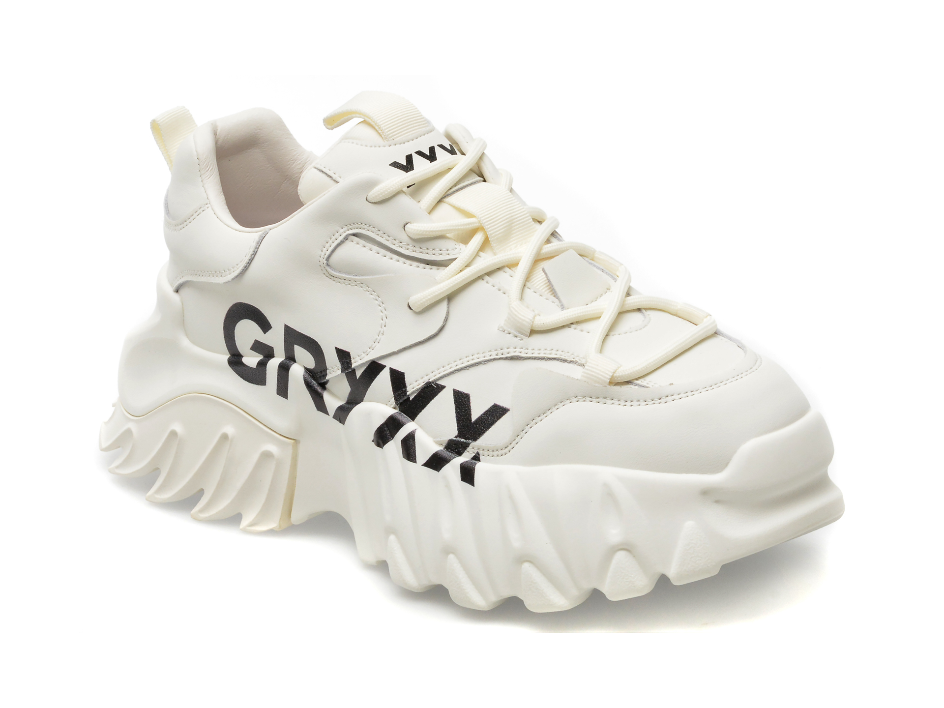 Pantofi GRYXX albi, A265GR, din piele naturala /femei/pantofi