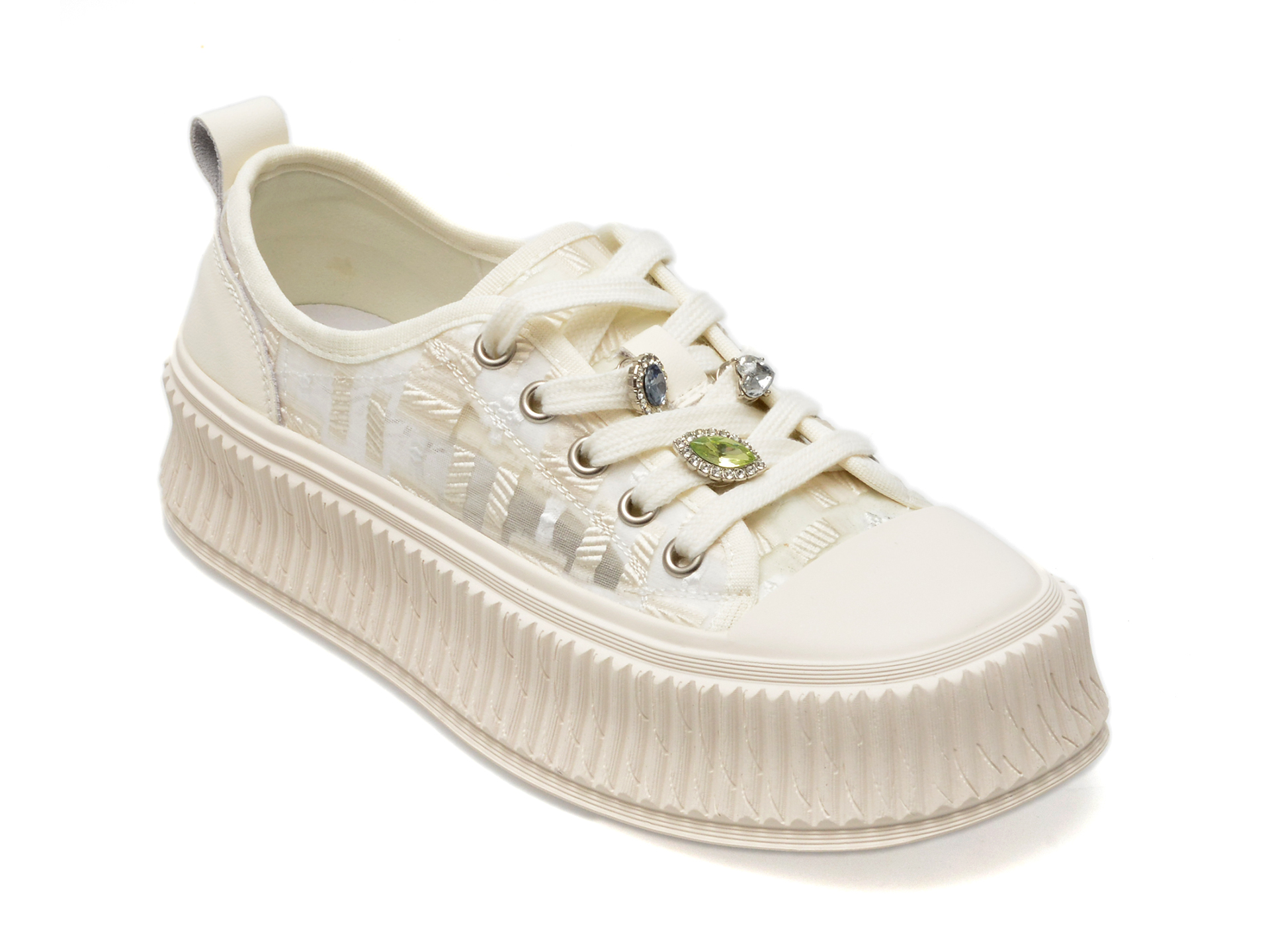 Pantofi GRYXX albi, A9309, din material textil Gryxx