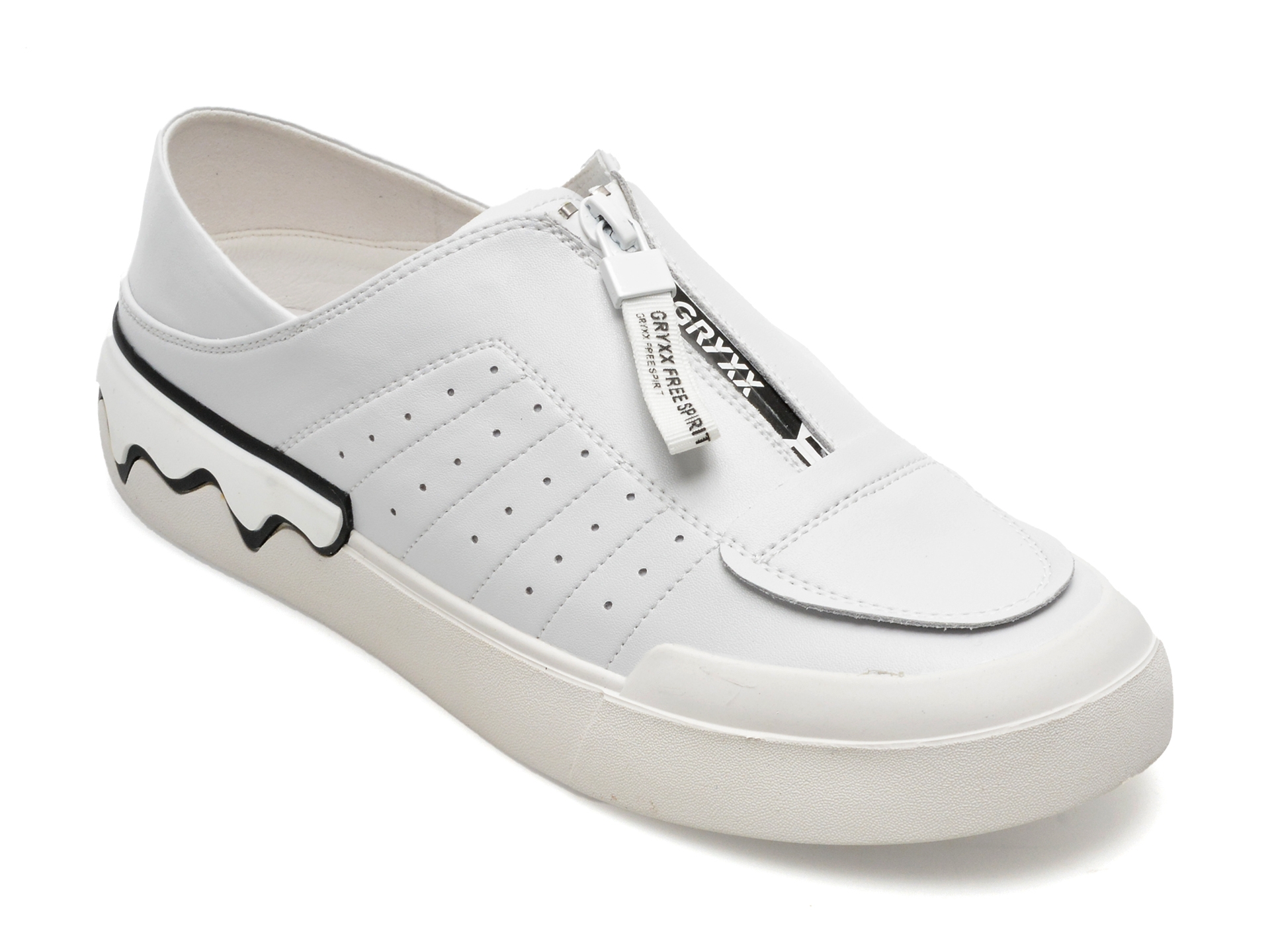 Pantofi GRYXX albi, KD565, din piele naturala /femei/pantofi imagine super redus 2022