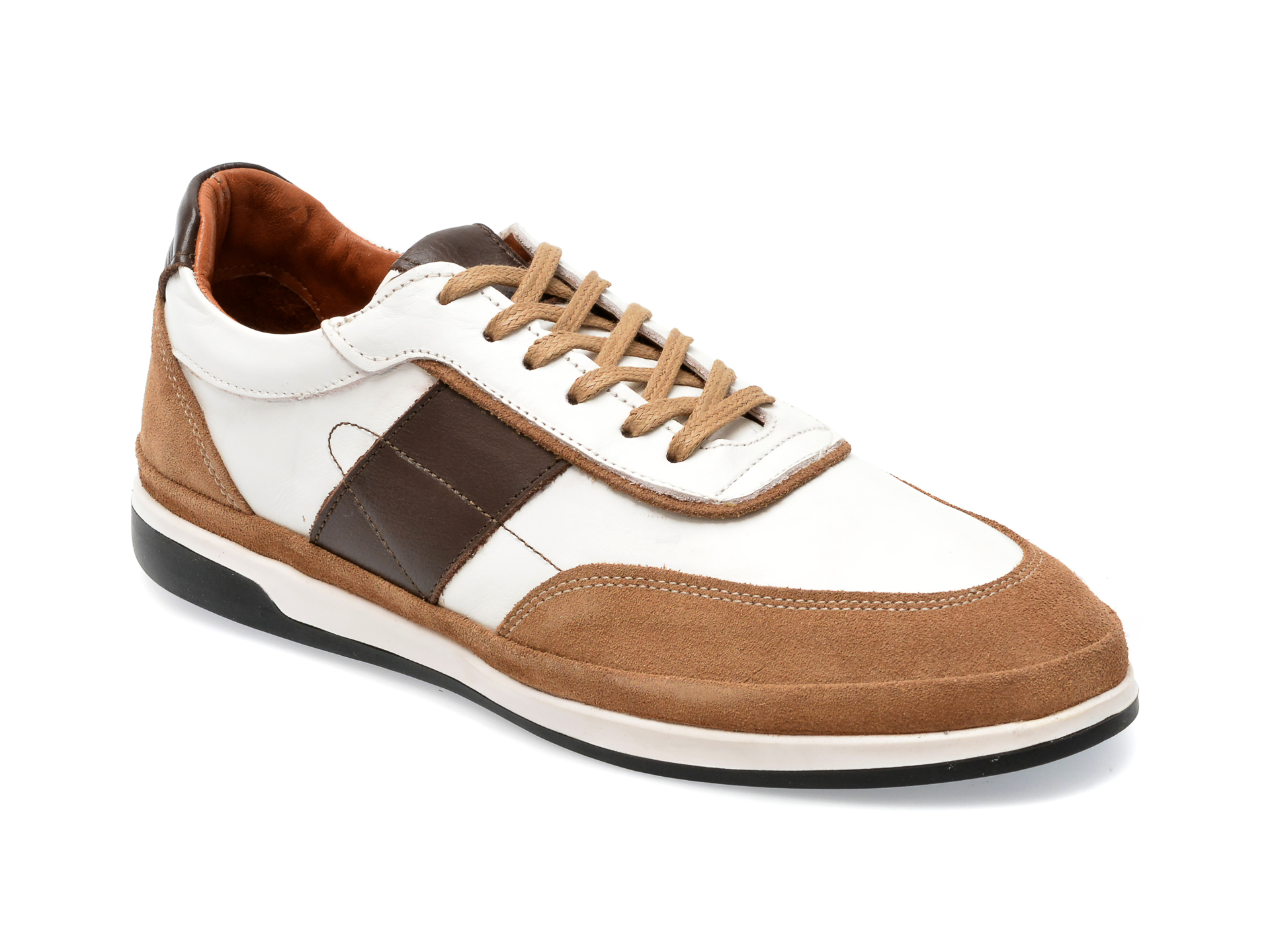 Pantofi GRYXX albi, M6903, din piele naturala /barbati/pantofi imagine noua