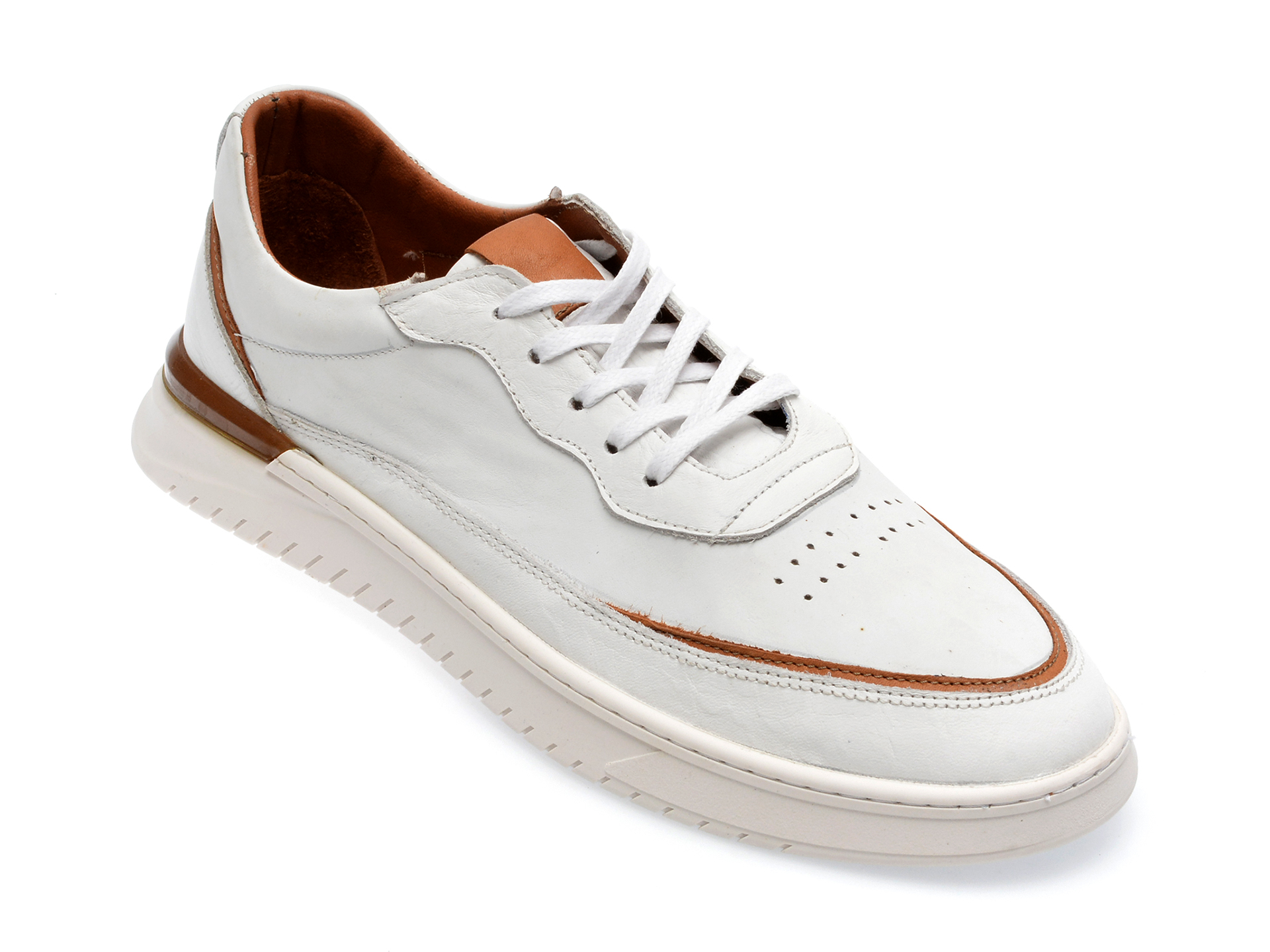 Pantofi GRYXX albi, M6920, din piele naturala /barbati/pantofi imagine super redus 2022