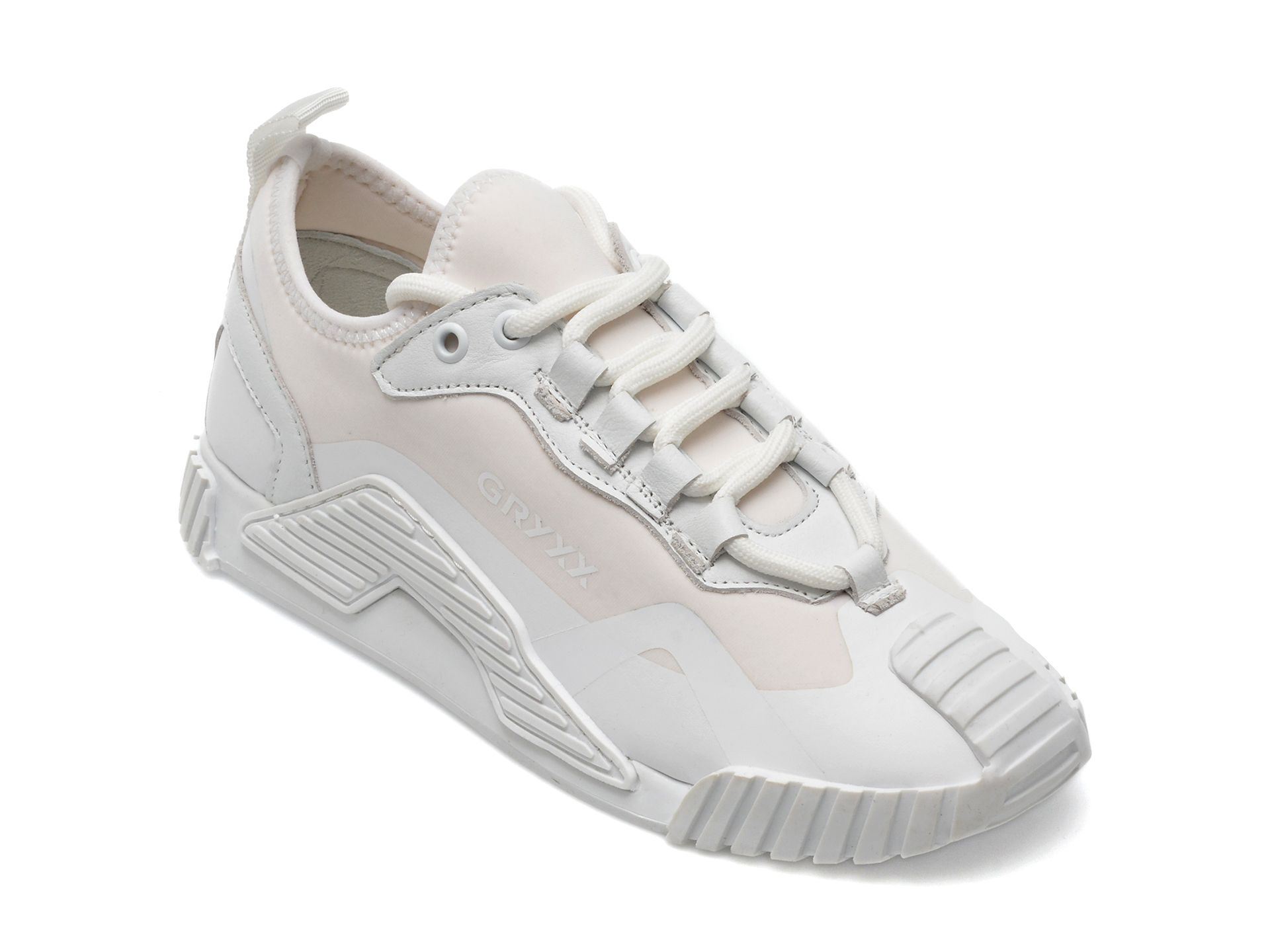 Pantofi GRYXX albi, MK11920, din material textil