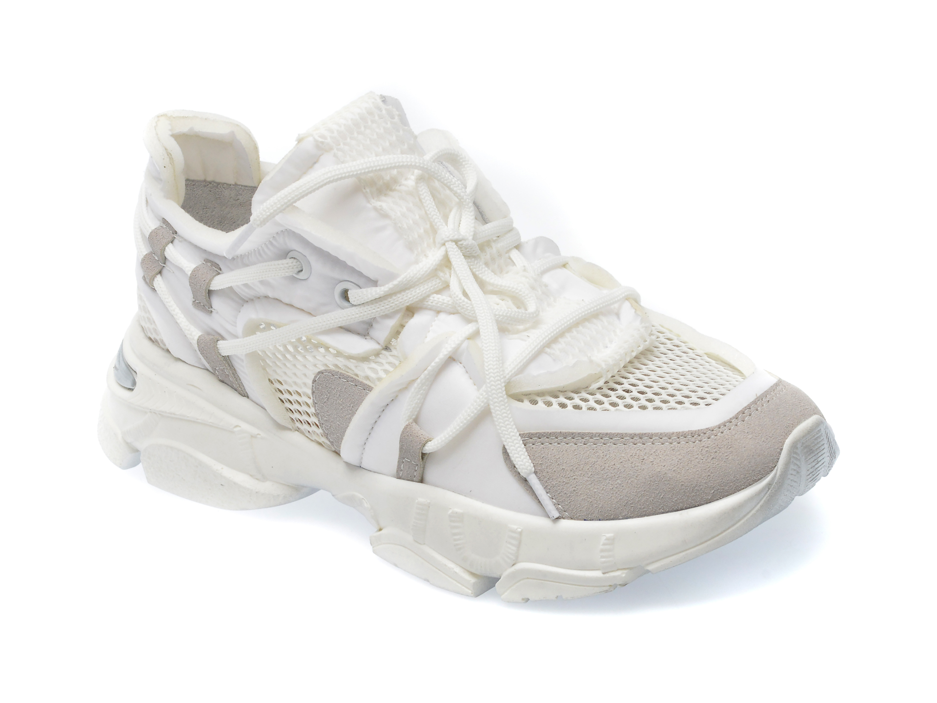 Pantofi GRYXX albi, MO16610, din material textil