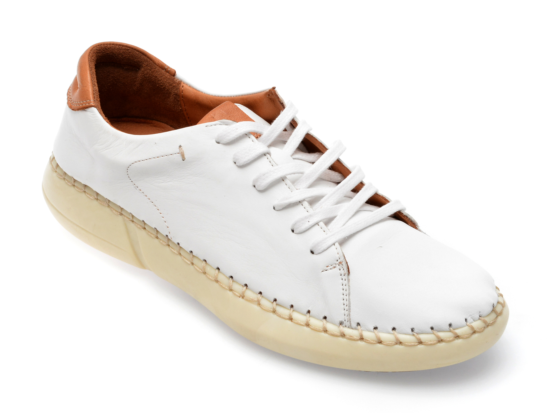 Pantofi GRYXX albi, V10035, din piele naturala