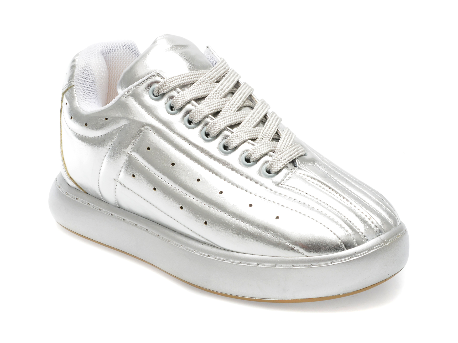 Pantofi GRYXX argintii, 77, din piele ecologica
