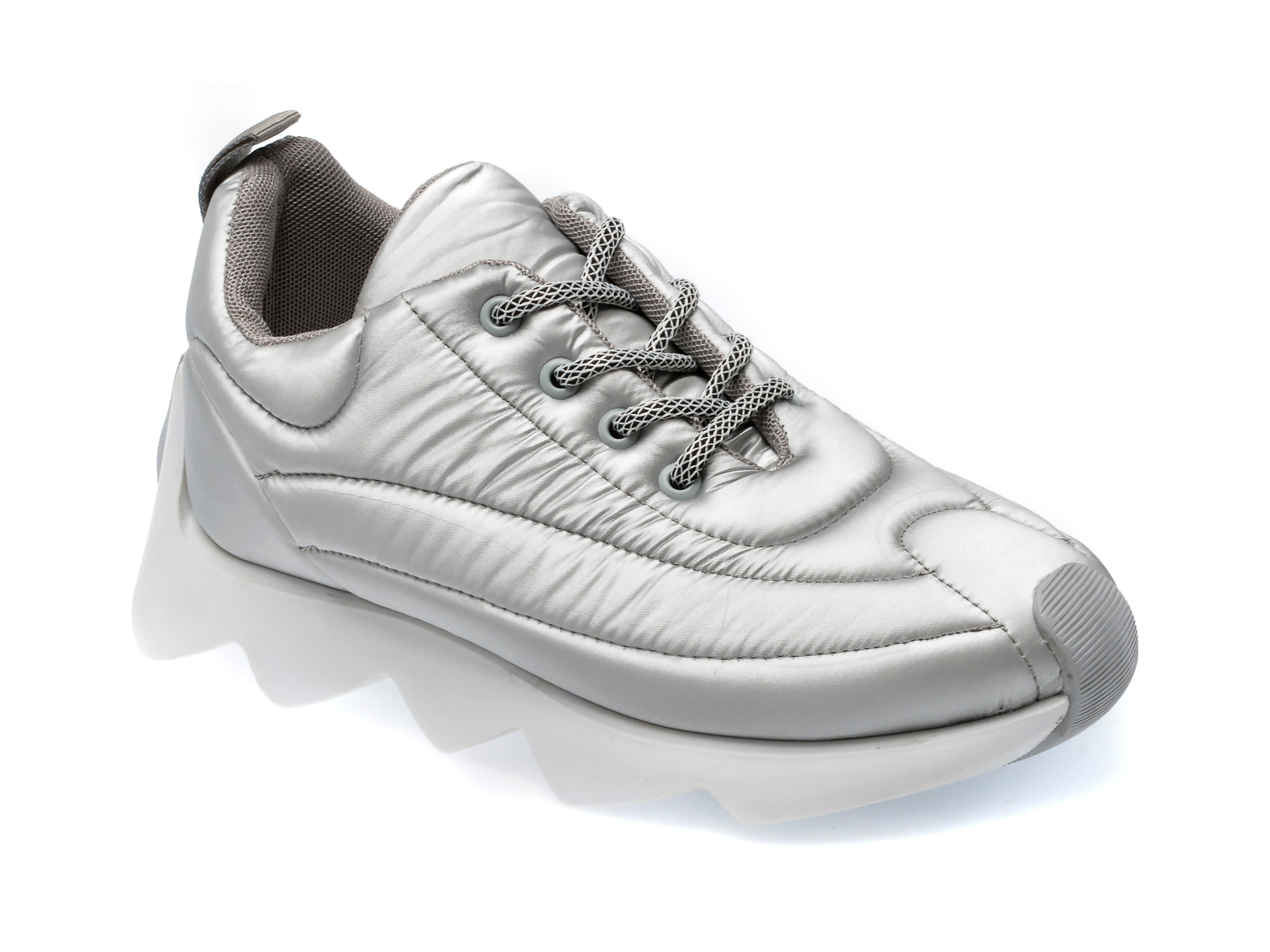 Pantofi GRYXX argintii, AD851, din material textil