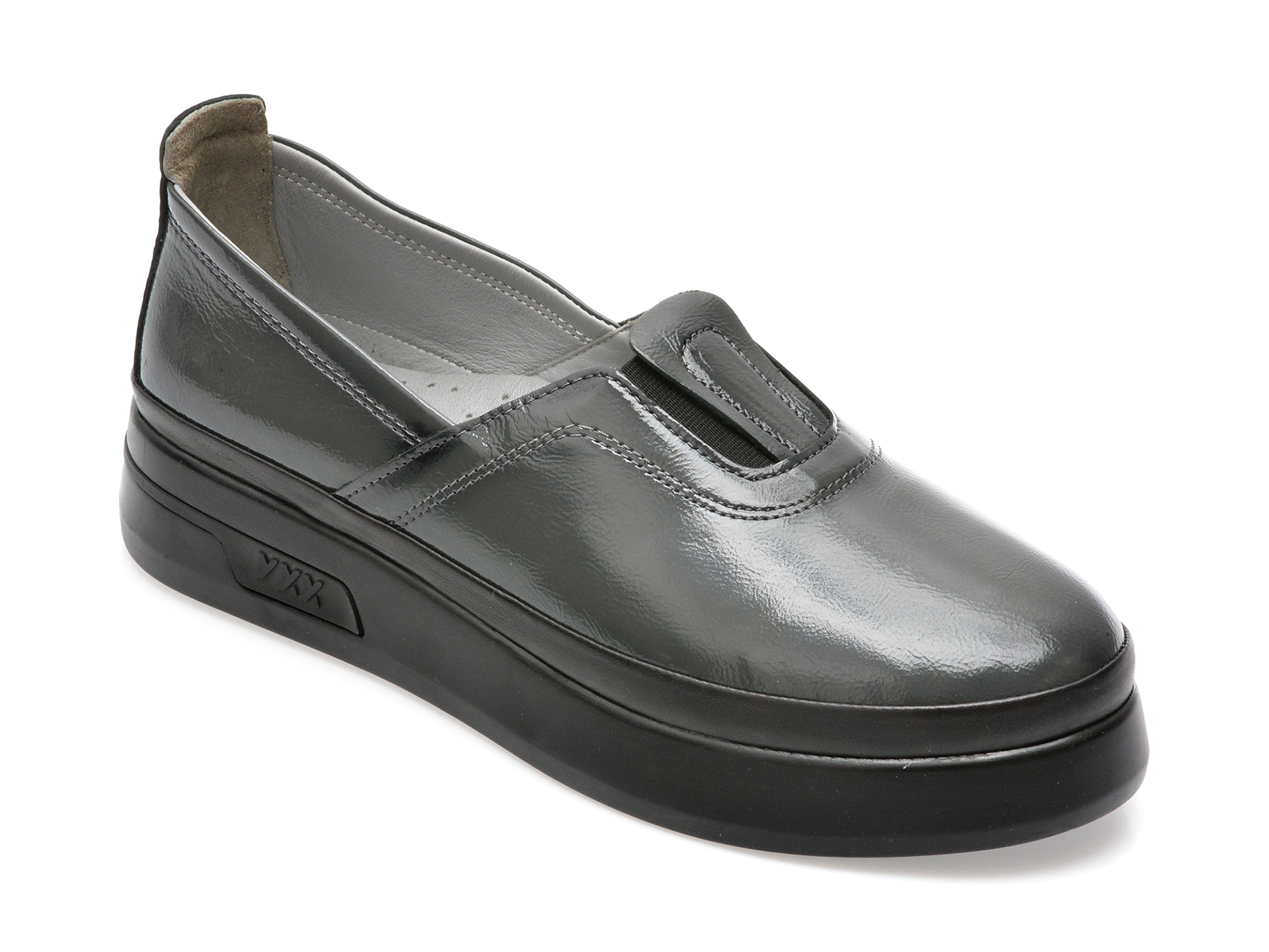 Pantofi GRYXX gri, 213870, din piele naturala lacuita /femei/pantofi