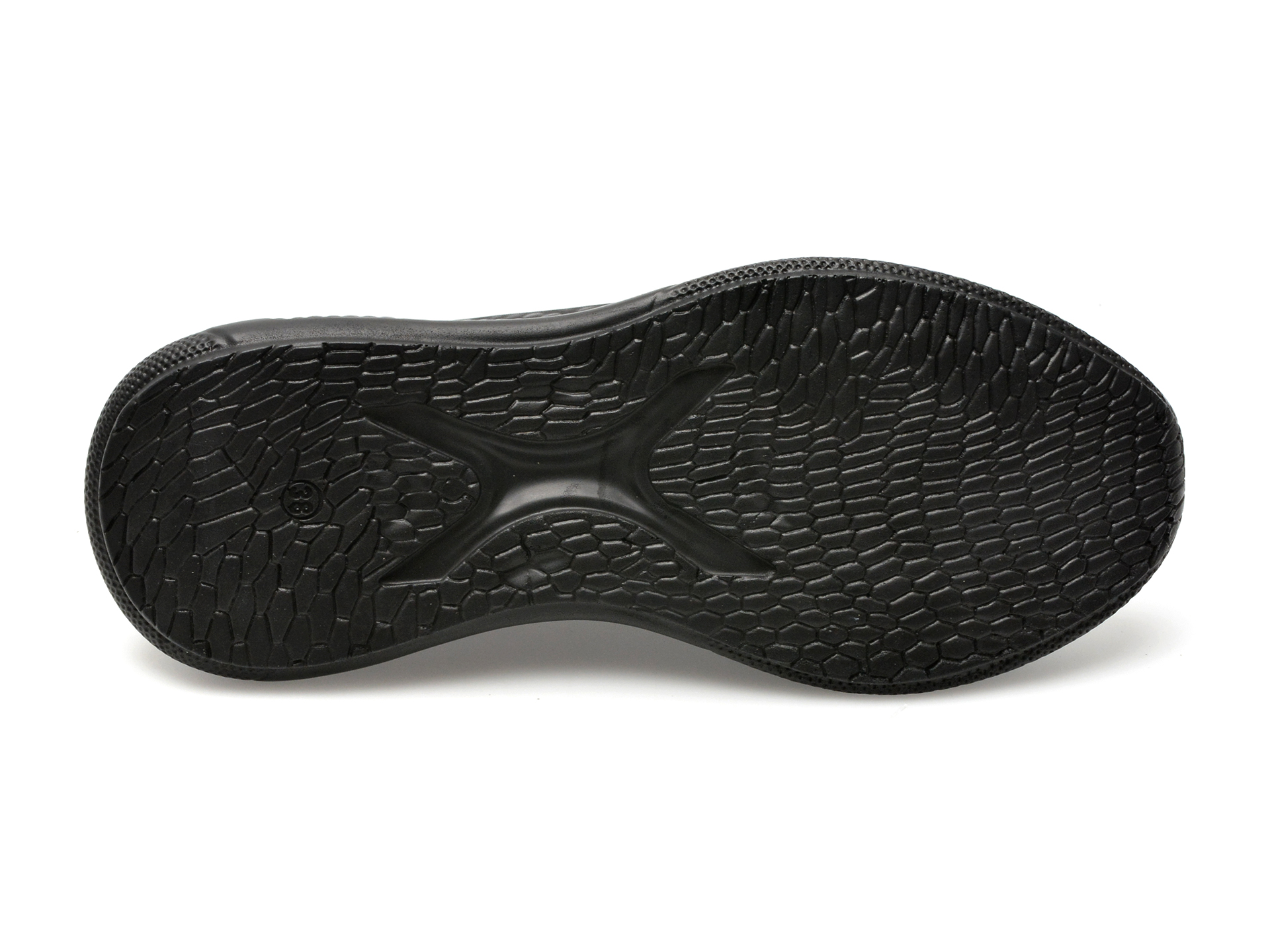 Pantofi GRYXX negri, 219Y005, din piele naturala si material textil
