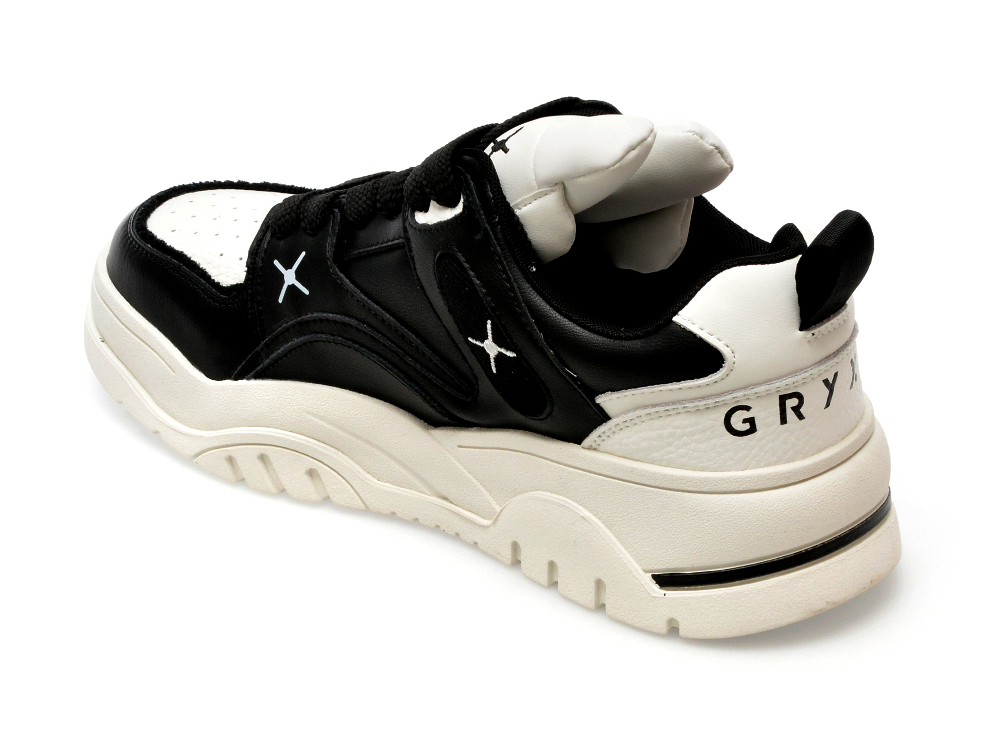 Poze Pantofi GRYXX negri, 23089, din piele naturala