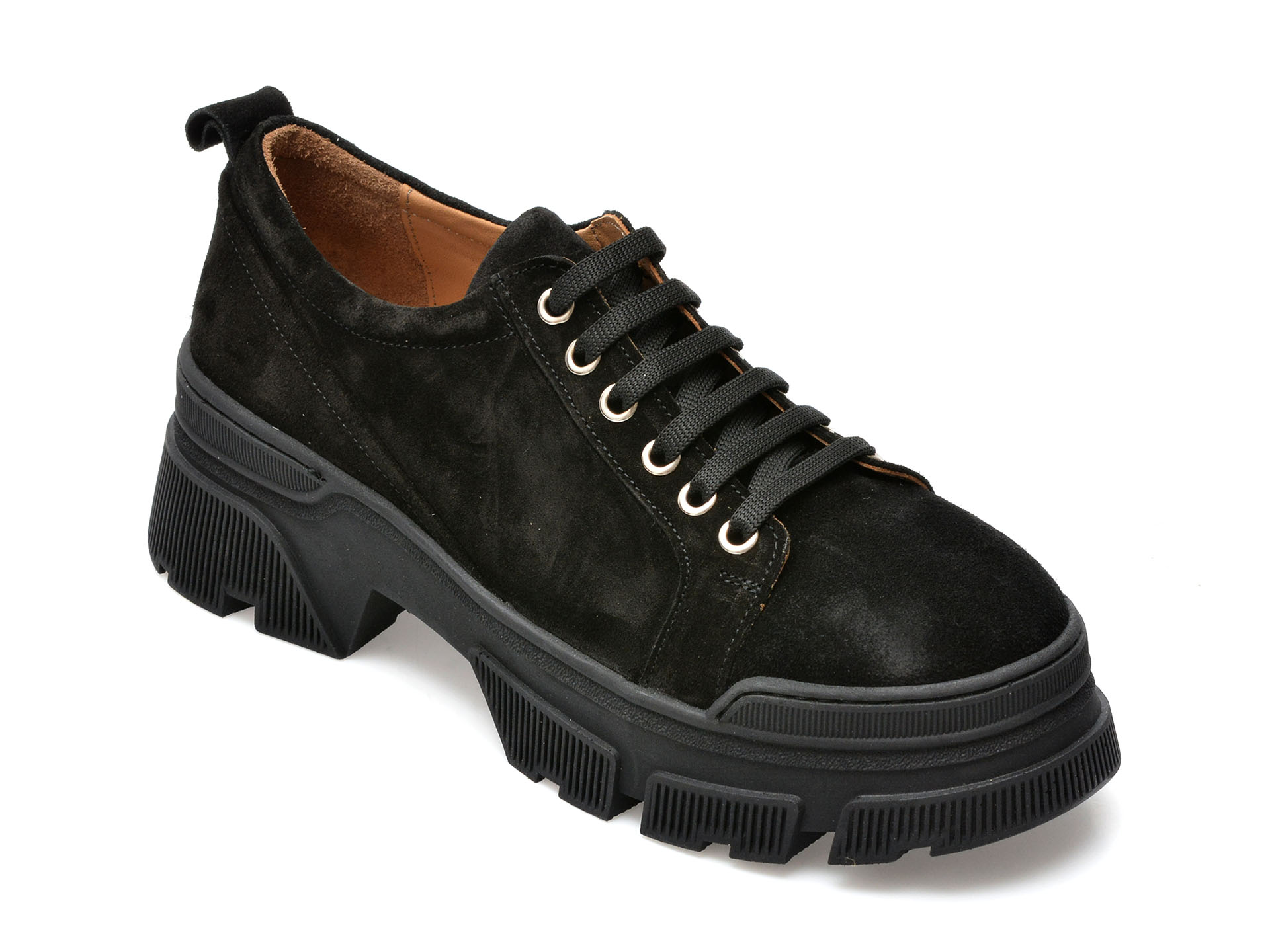 Pantofi GRYXX negri, 702066, din piele intoarsa /femei/pantofi imagine noua