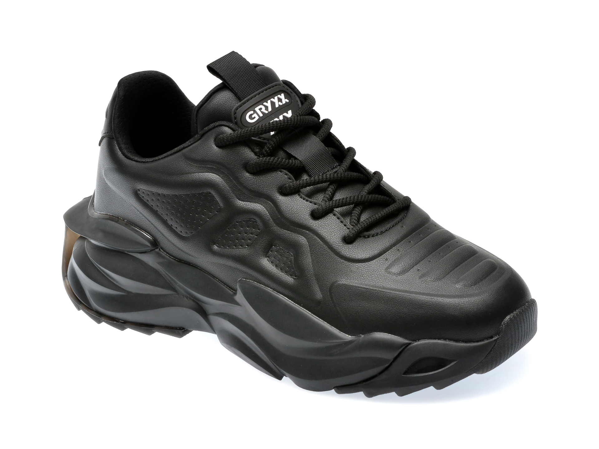 Pantofi GRYXX negri, 81008, din piele ecologica /barbati/pantofi imagine noua