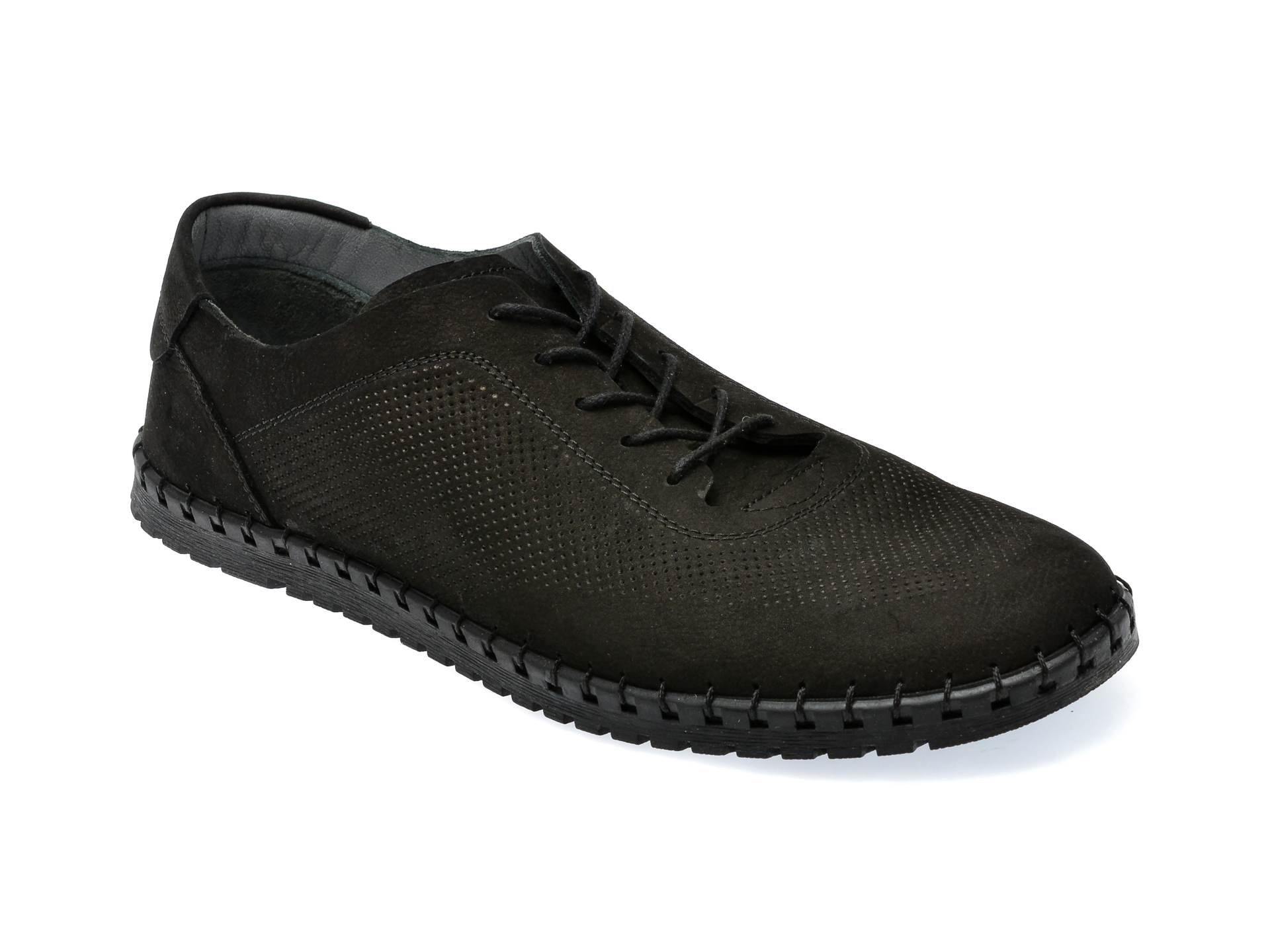 Pantofi GRYXX negri, 91102, din nabuc barbati 2023-05-28