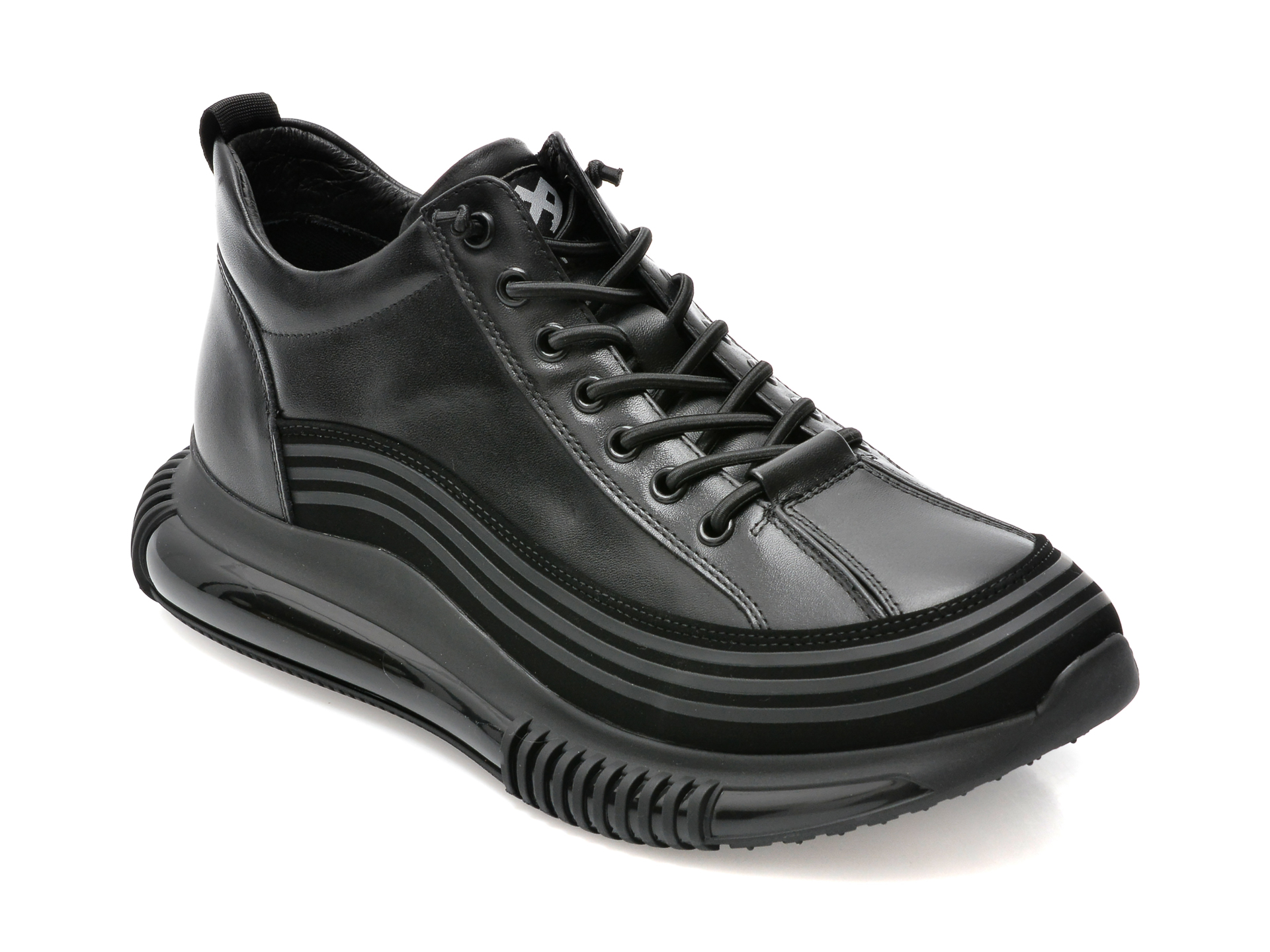 Pantofi GRYXX negri, E600027, din piele naturala