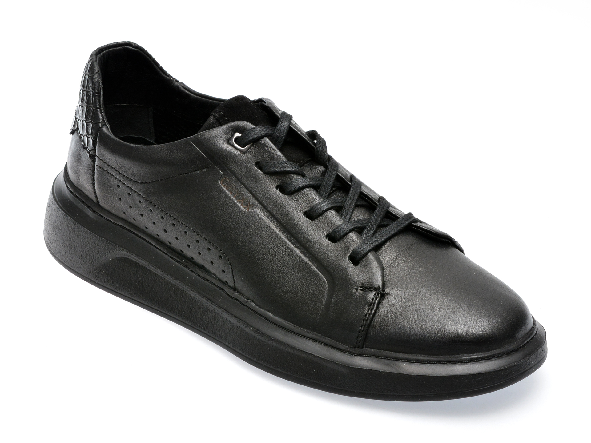 Pantofi GRYXX negri, M6398, din piele naturala imagine reduceri black friday 2021 Gryxx