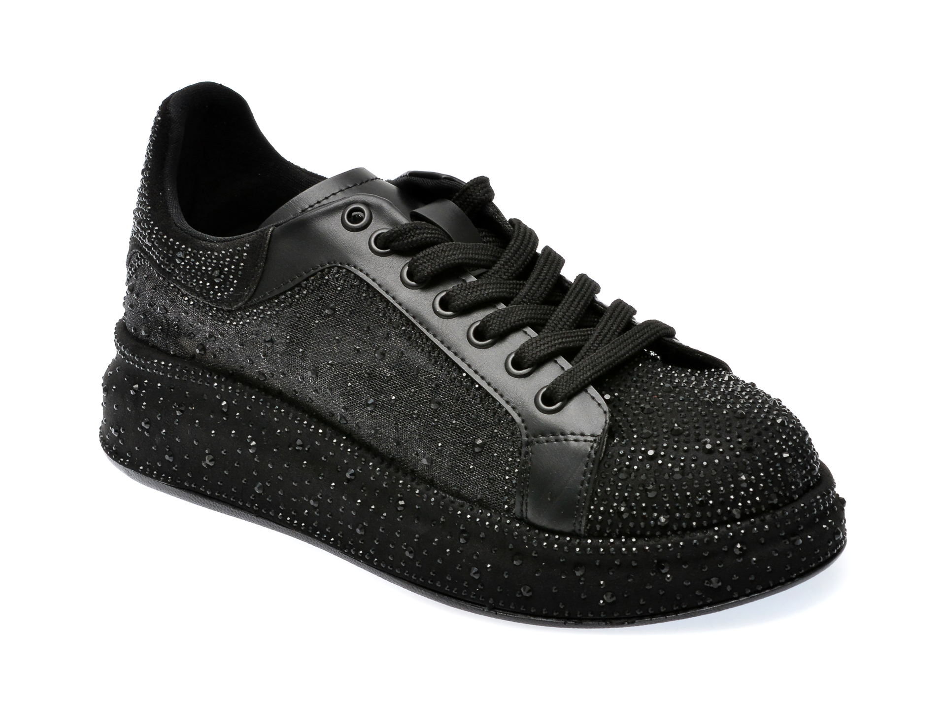 Pantofi GRYXX negri, MO16562, din material textil /femei/pantofi imagine super redus 2022