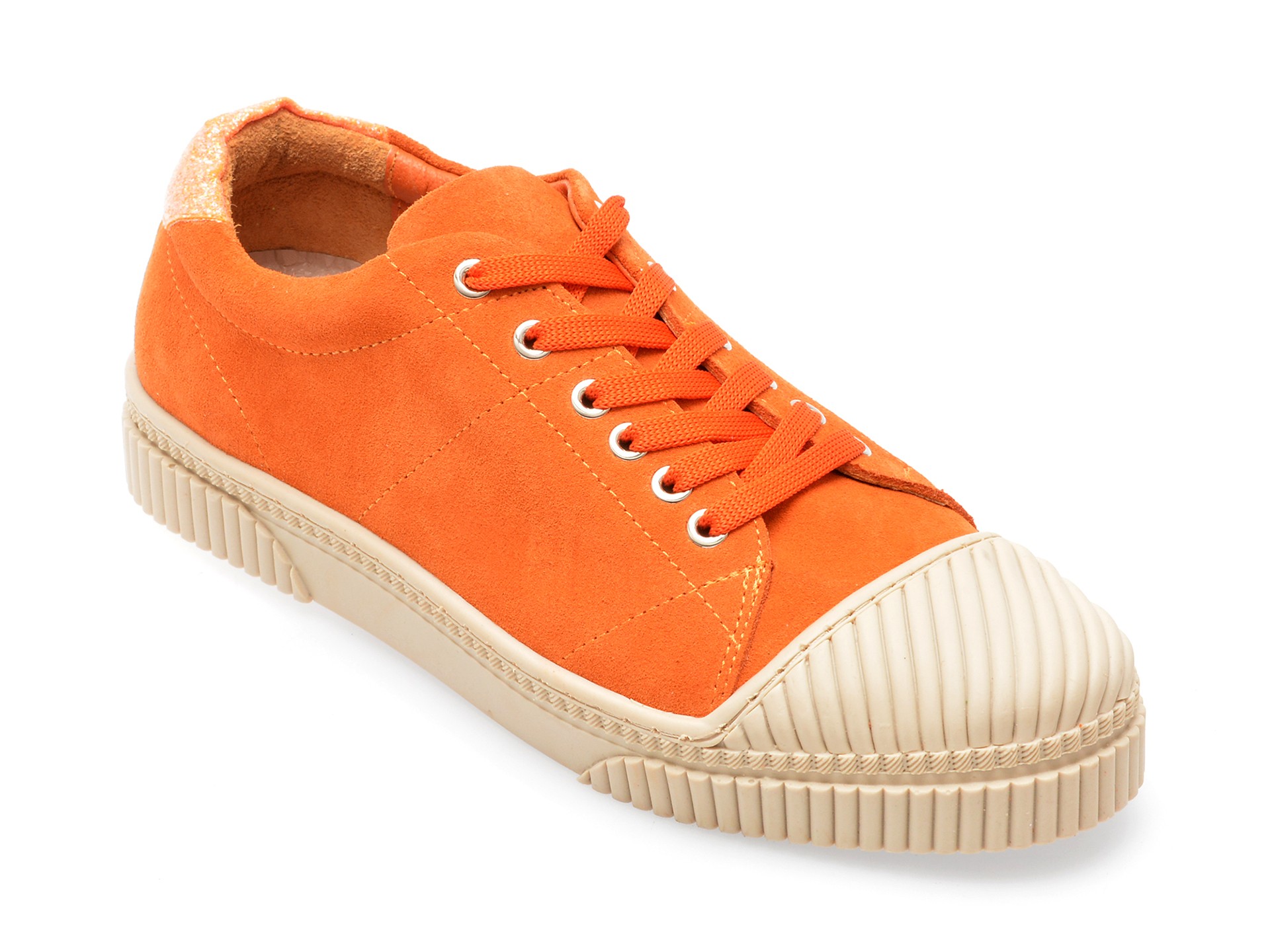 Pantofi GRYXX portocalii, 6530, din piele intoarsa
