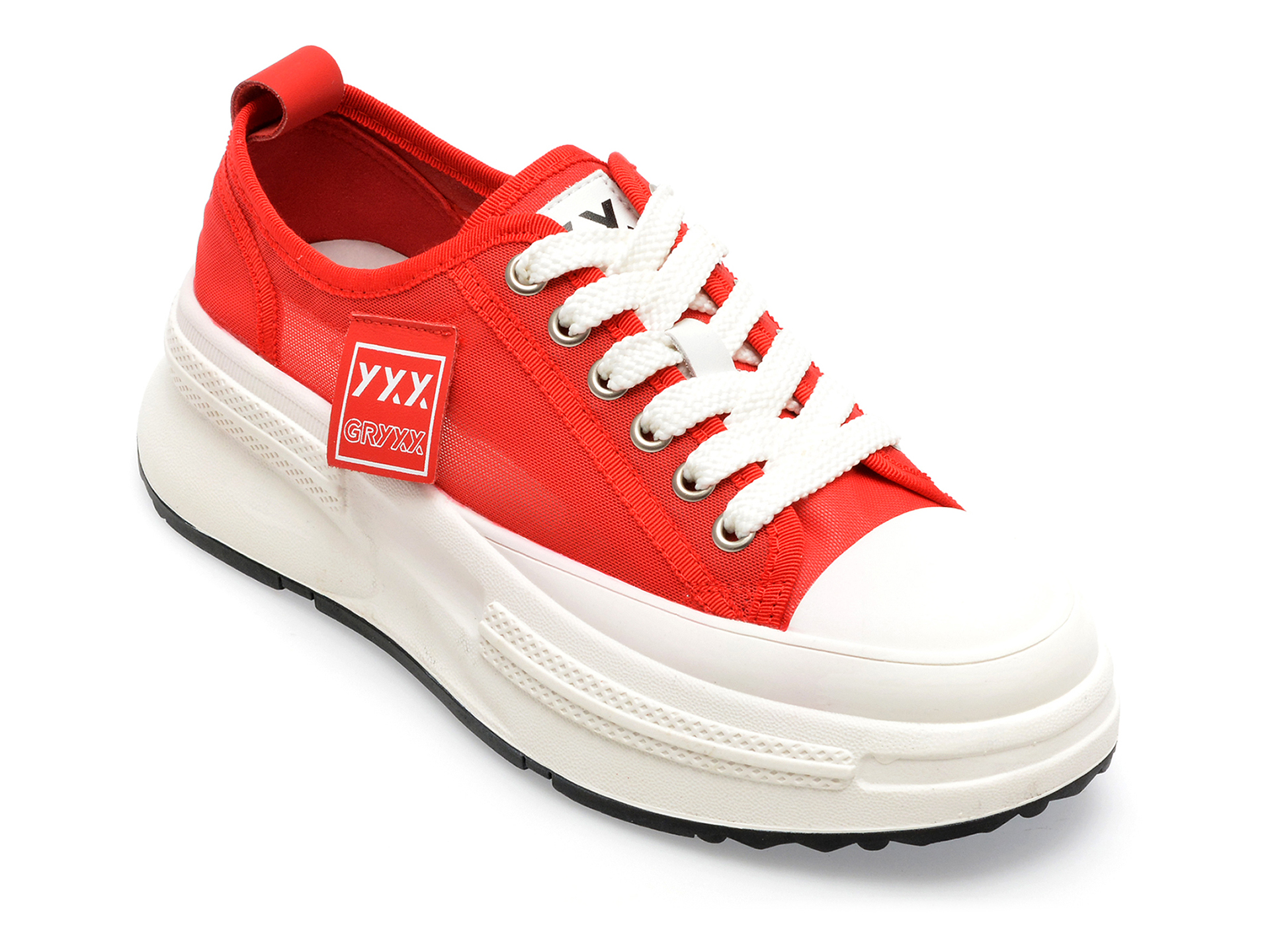 Pantofi GRYXX rosii, 8302, din material textil