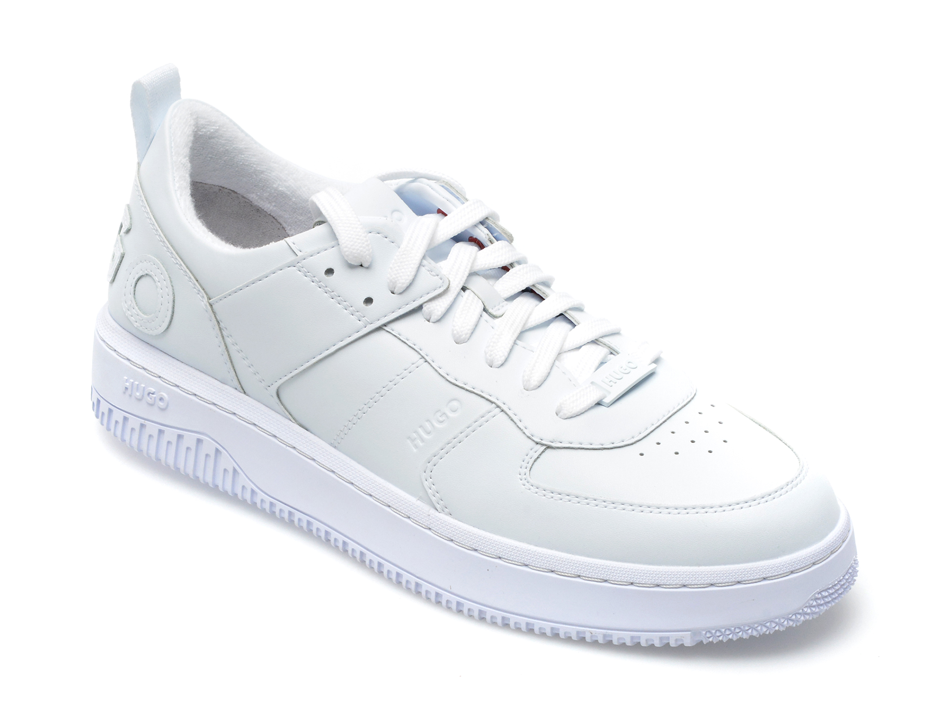 Pantofi HUGO albi, 405, din piele ecologica /barbati/pantofi imagine super redus 2022