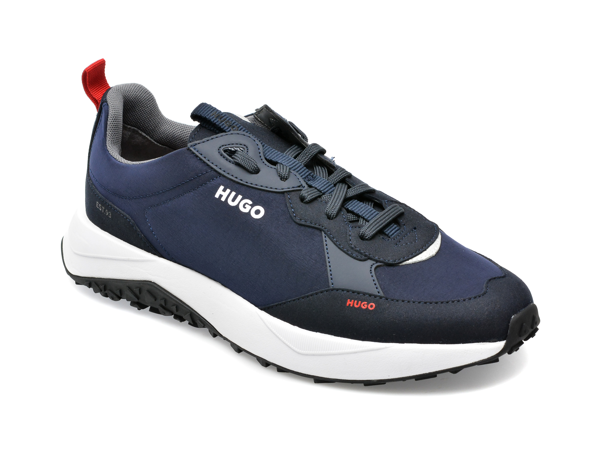 Pantofi HUGO bleumarin, 3146, din material textil si piele ecologica