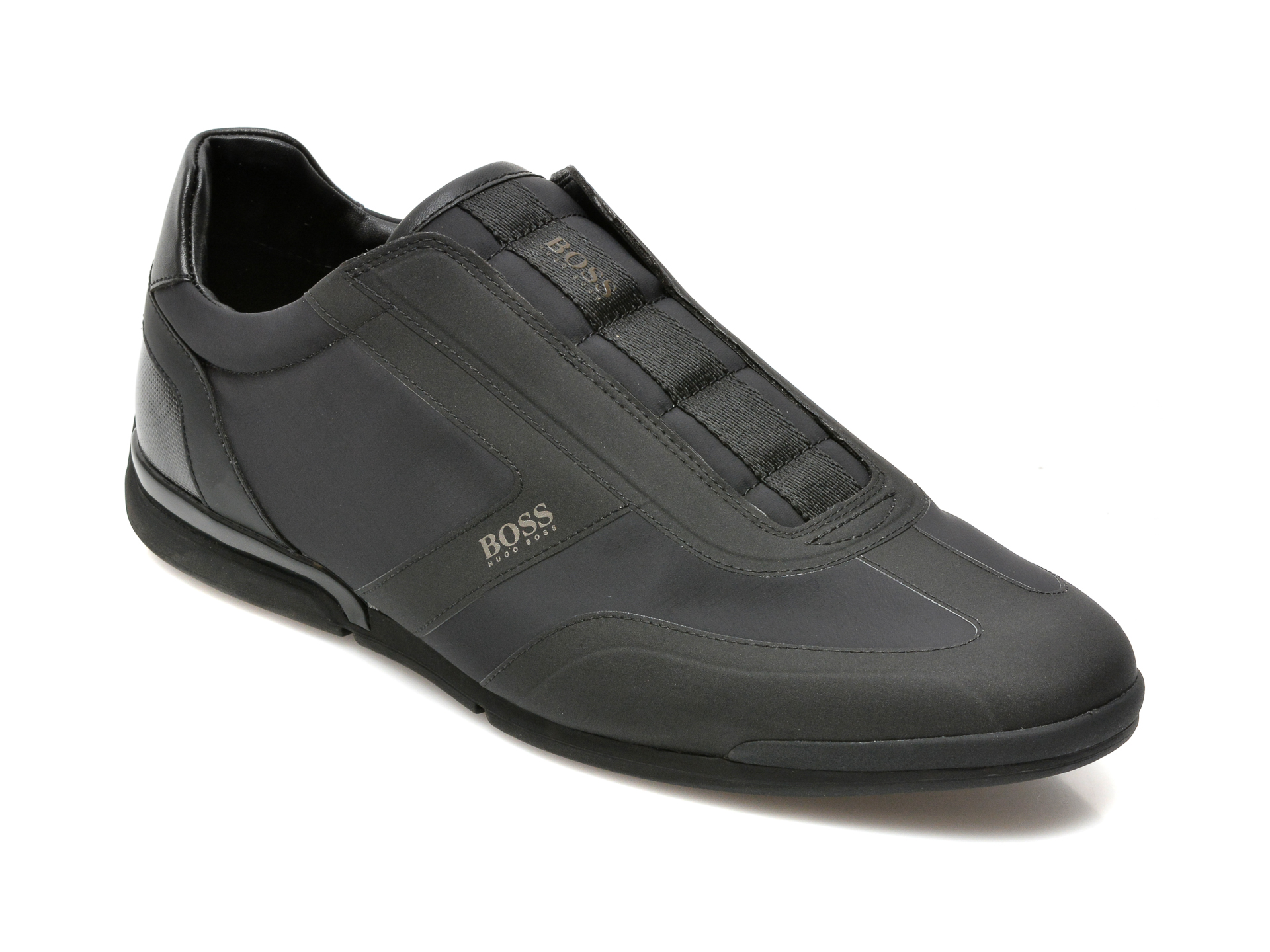 Pantofi HUGO BOSS negri, 9162, din material textil si piele ecologica 2023 ❤️ Pret Super otter.ro imagine noua 2022