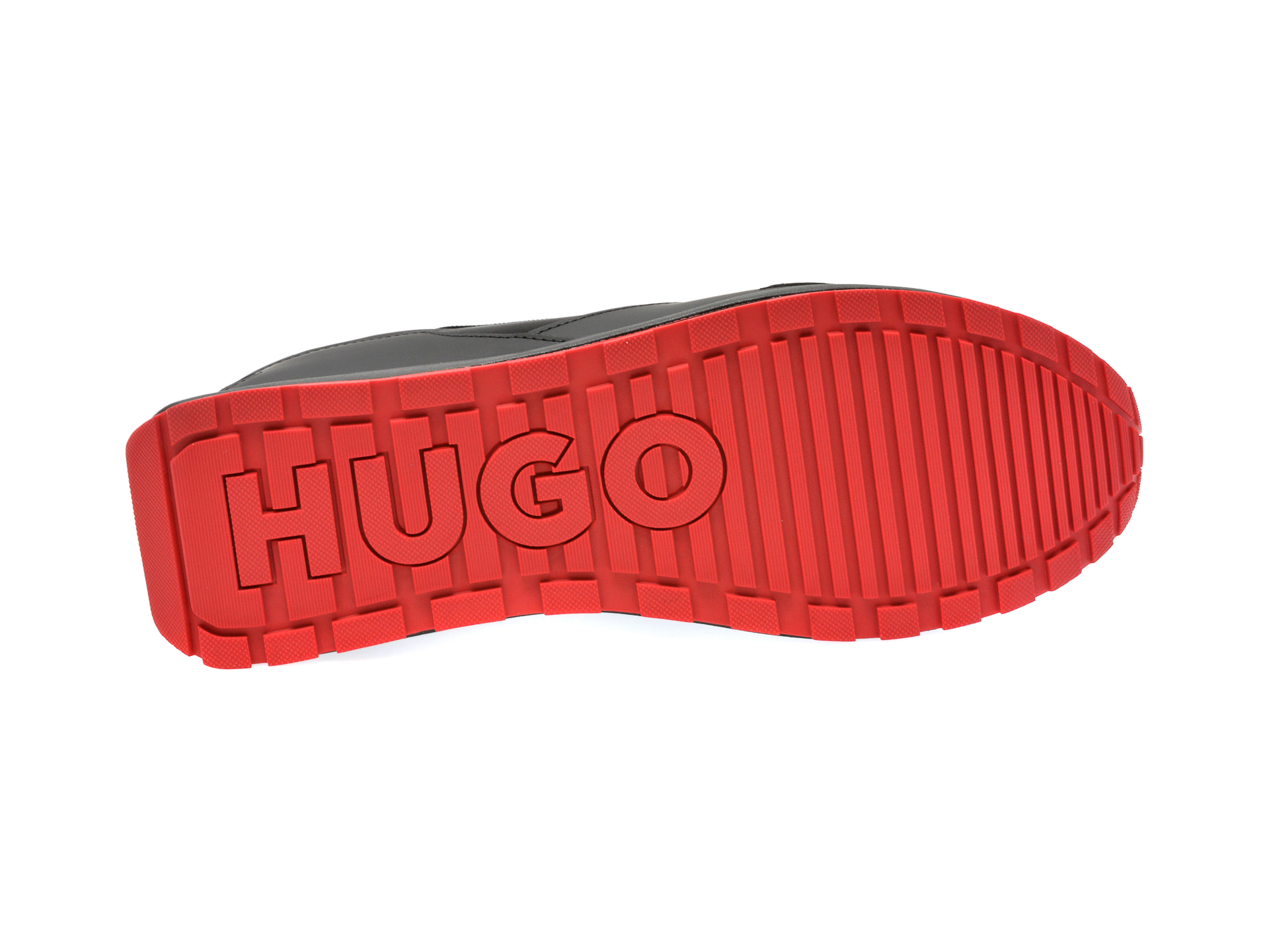 Pantofi HUGO negri, 1304, din material textil si piele ecologica