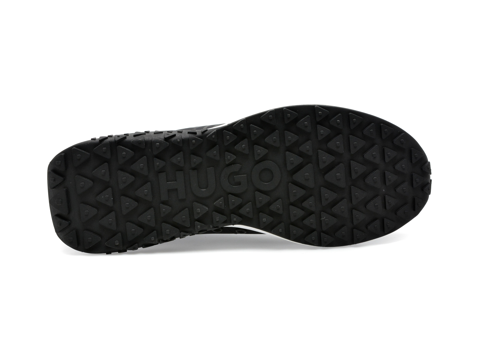 Pantofi HUGO negri, 3162, din material textil si piele ecologica