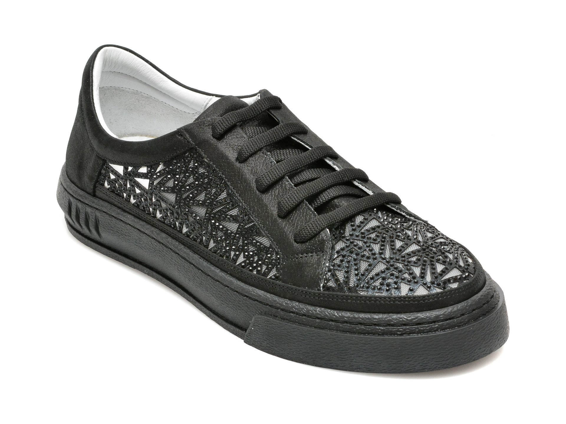 Pantofi ILVI negri, 165, din material textil /femei/pantofi