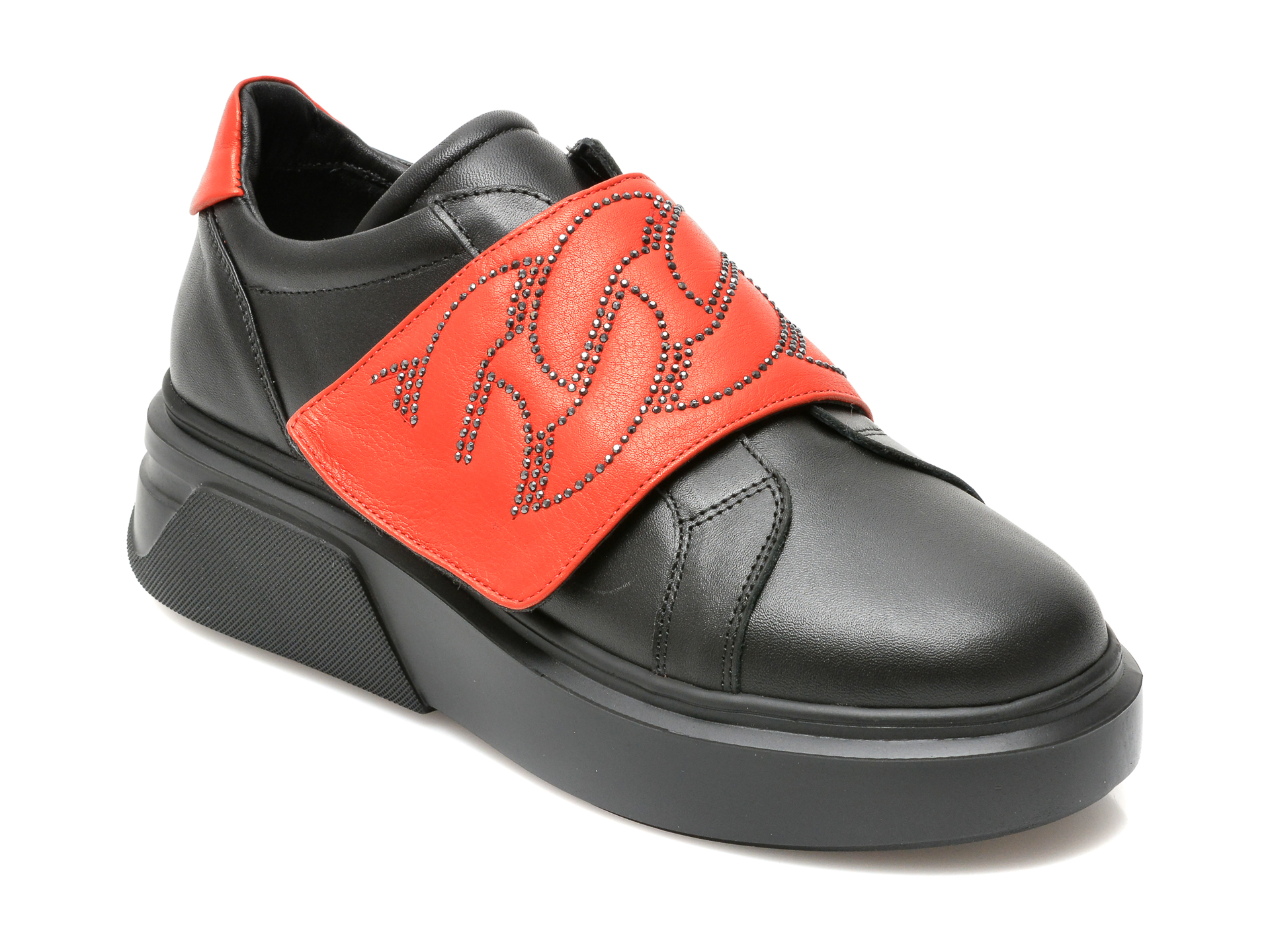 Pantofi ILVI negri, 46001, din piele naturala /femei/pantofi