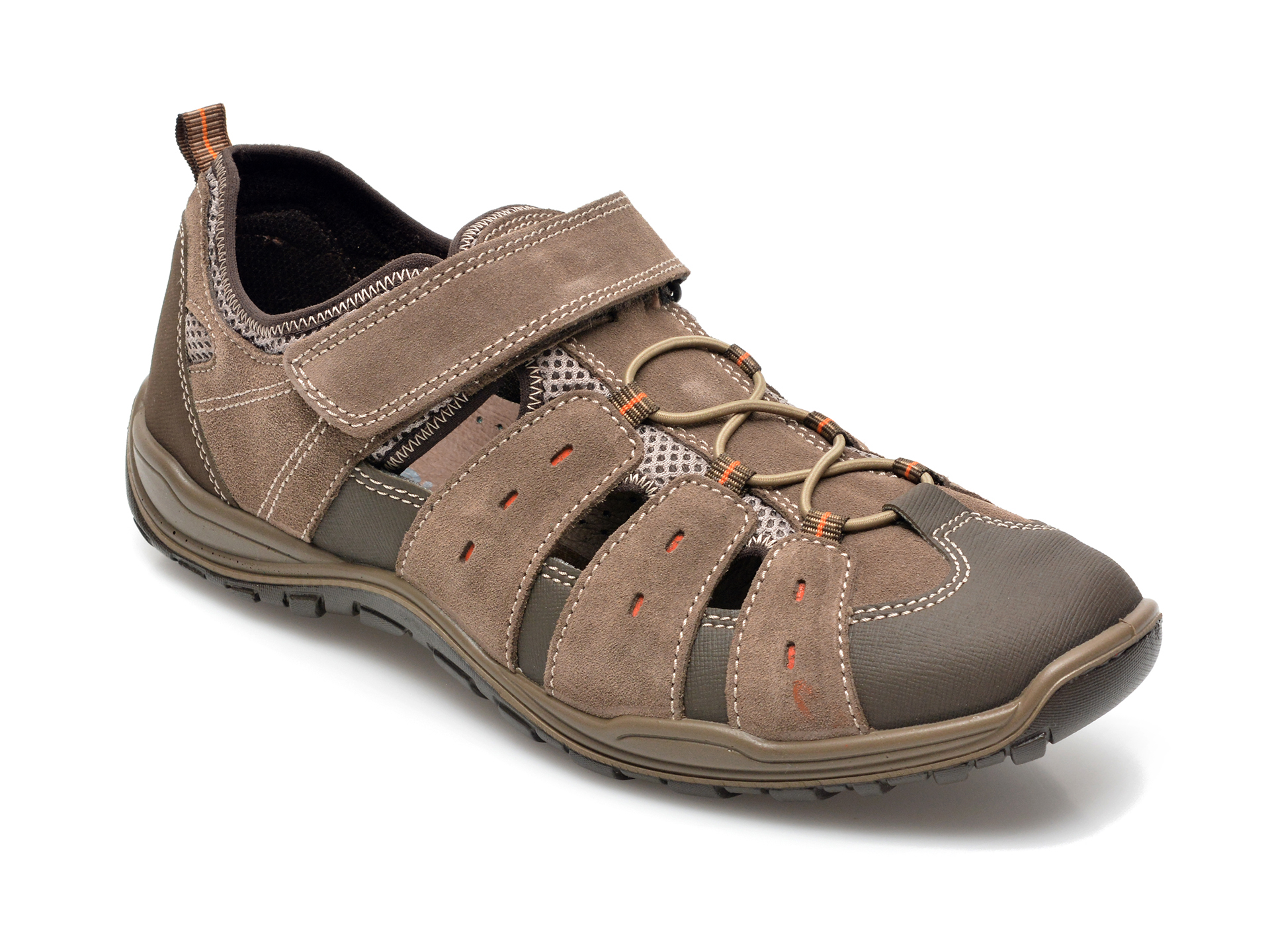 Pantofi IMAC gri, 502010, din material textil si piele intoarsa Imac
