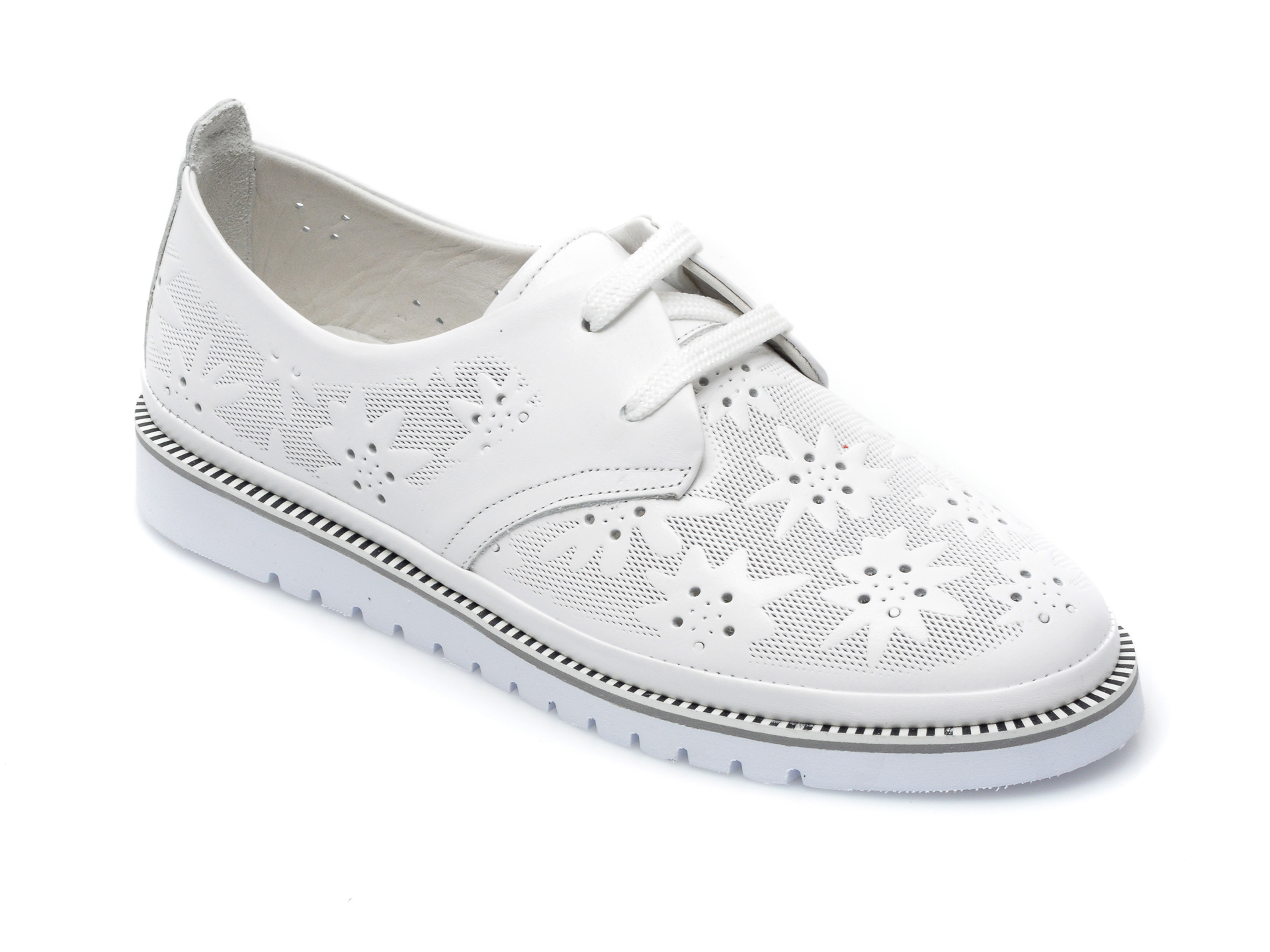 Pantofi IMAGE albi, 1272414, din piele naturala Image