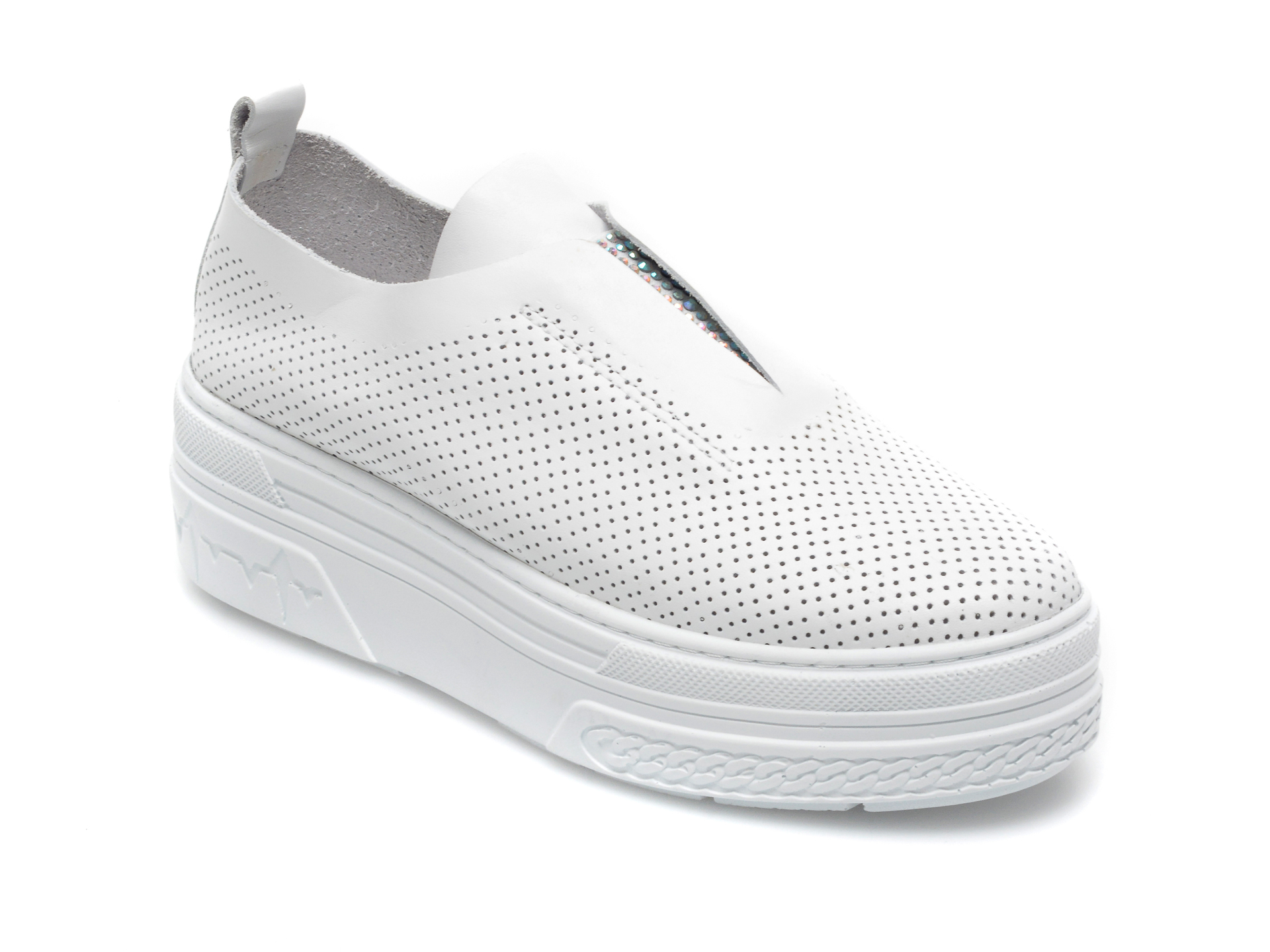 Pantofi IMAGE albi, 2267528, din piele naturala imagine Black Friday 2021