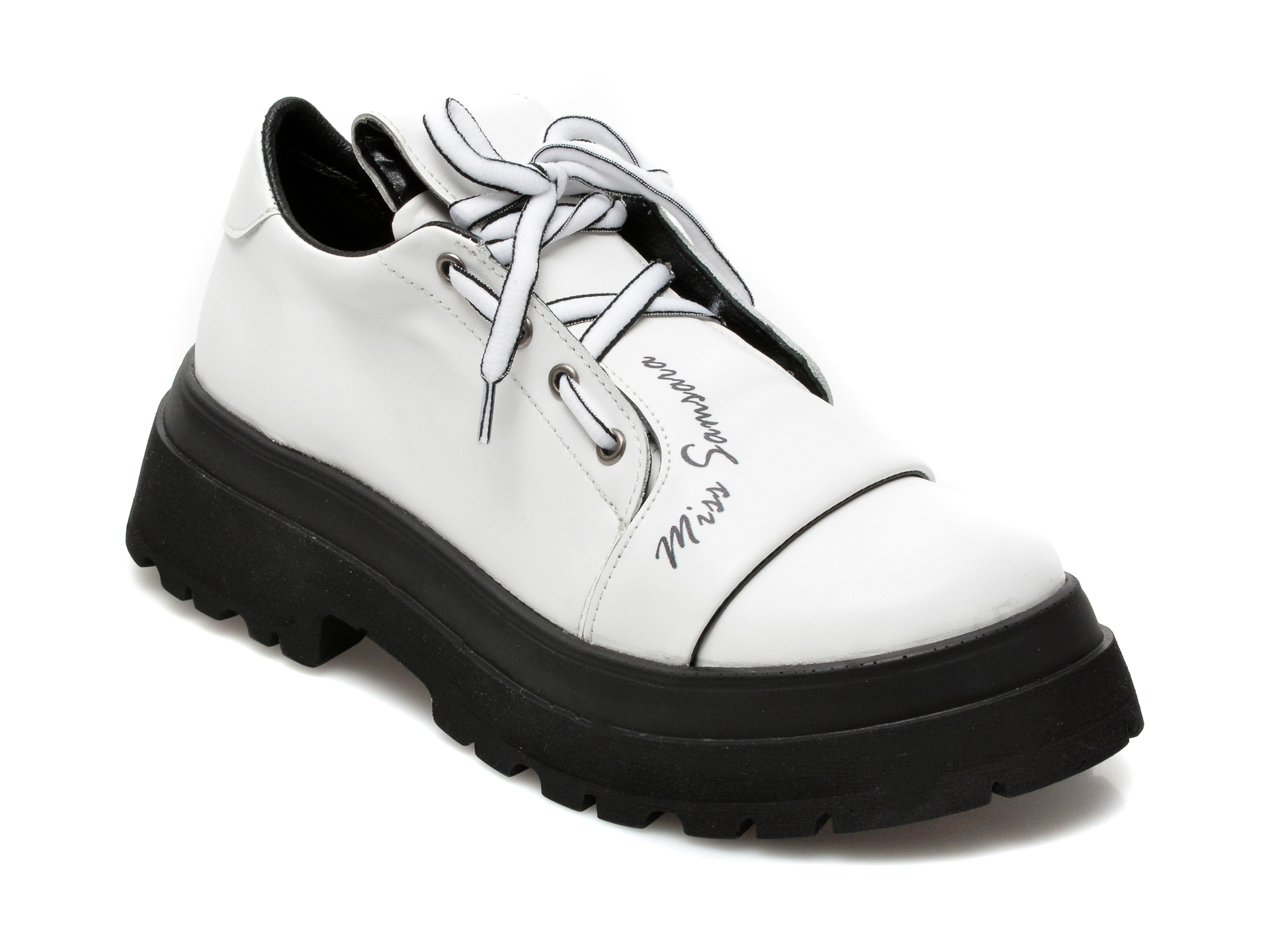 Pantofi IMAGE albi, 4403118, din piele naturala Image