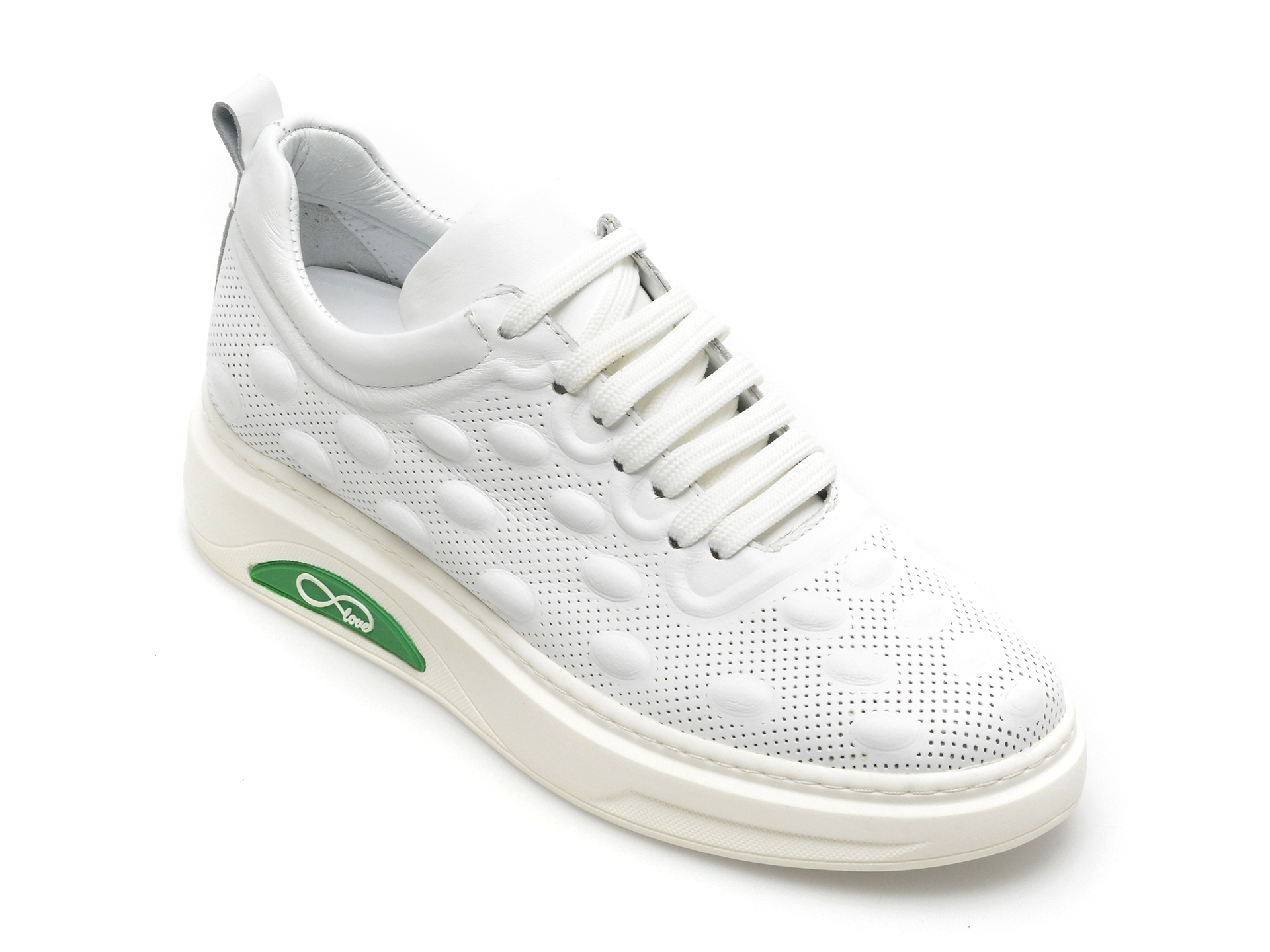 Pantofi IMAGE albi, 66101, din piele naturala /femei/pantofi imagine super redus 2022